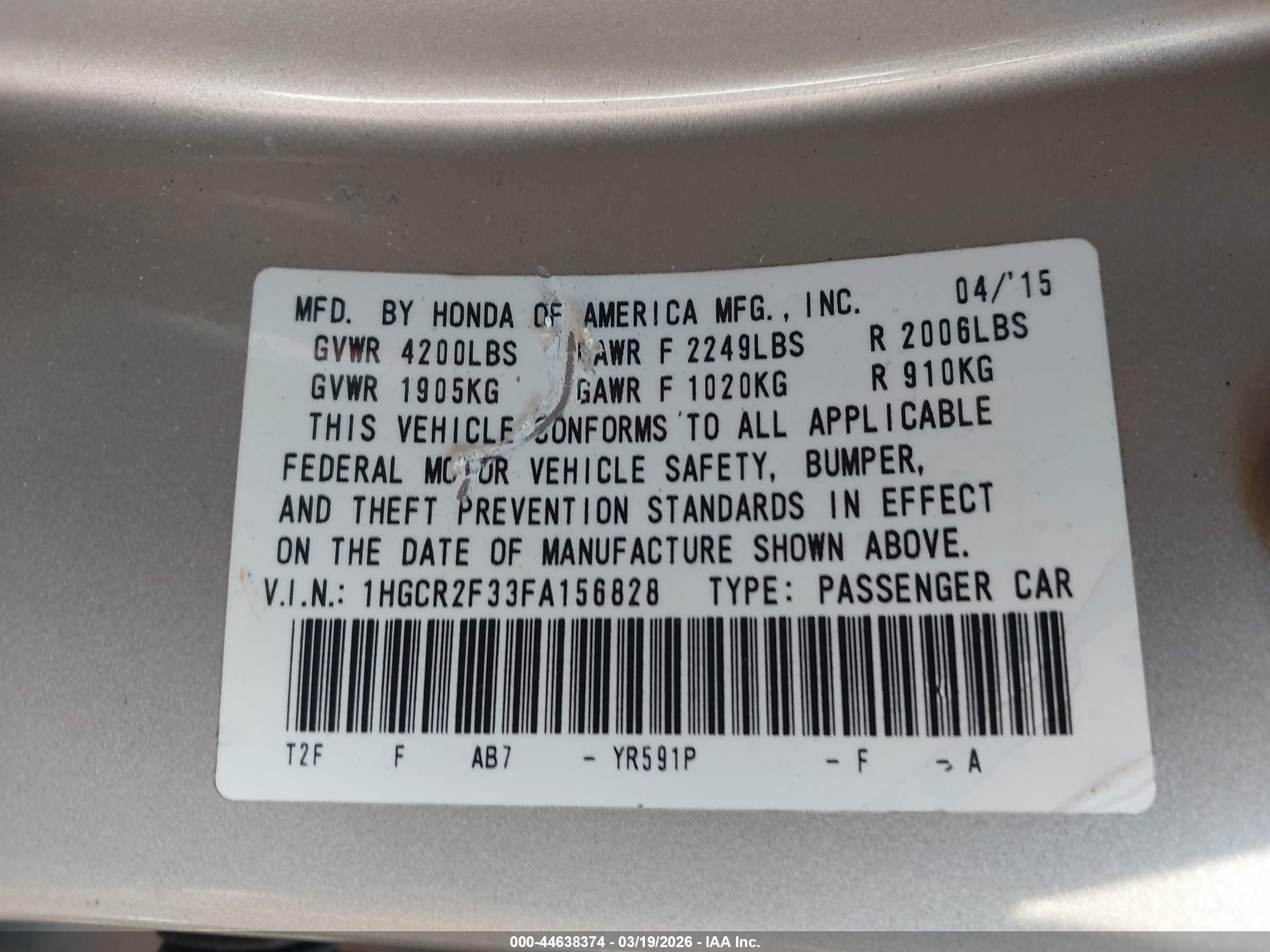 HONDA ACCORD image 9
