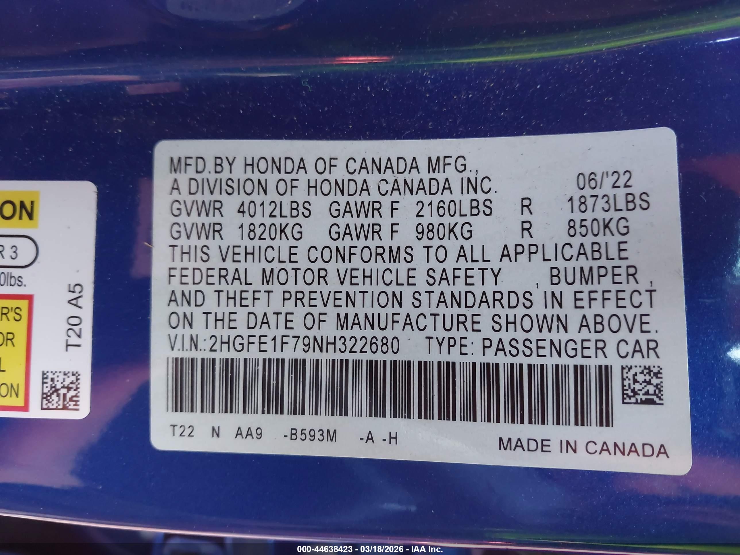 HONDA CIVIC image 9