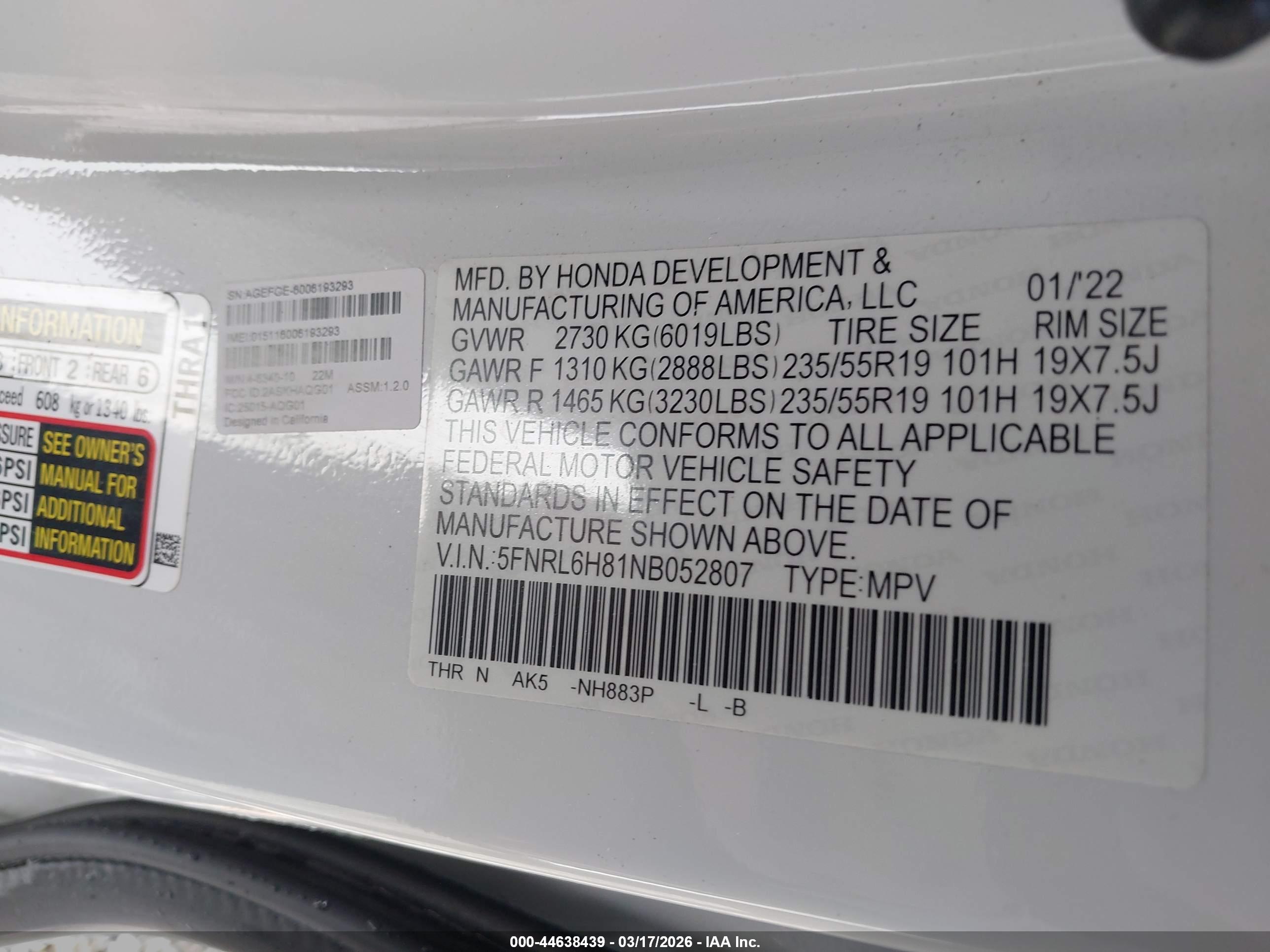 HONDA ODYSSEY image 9