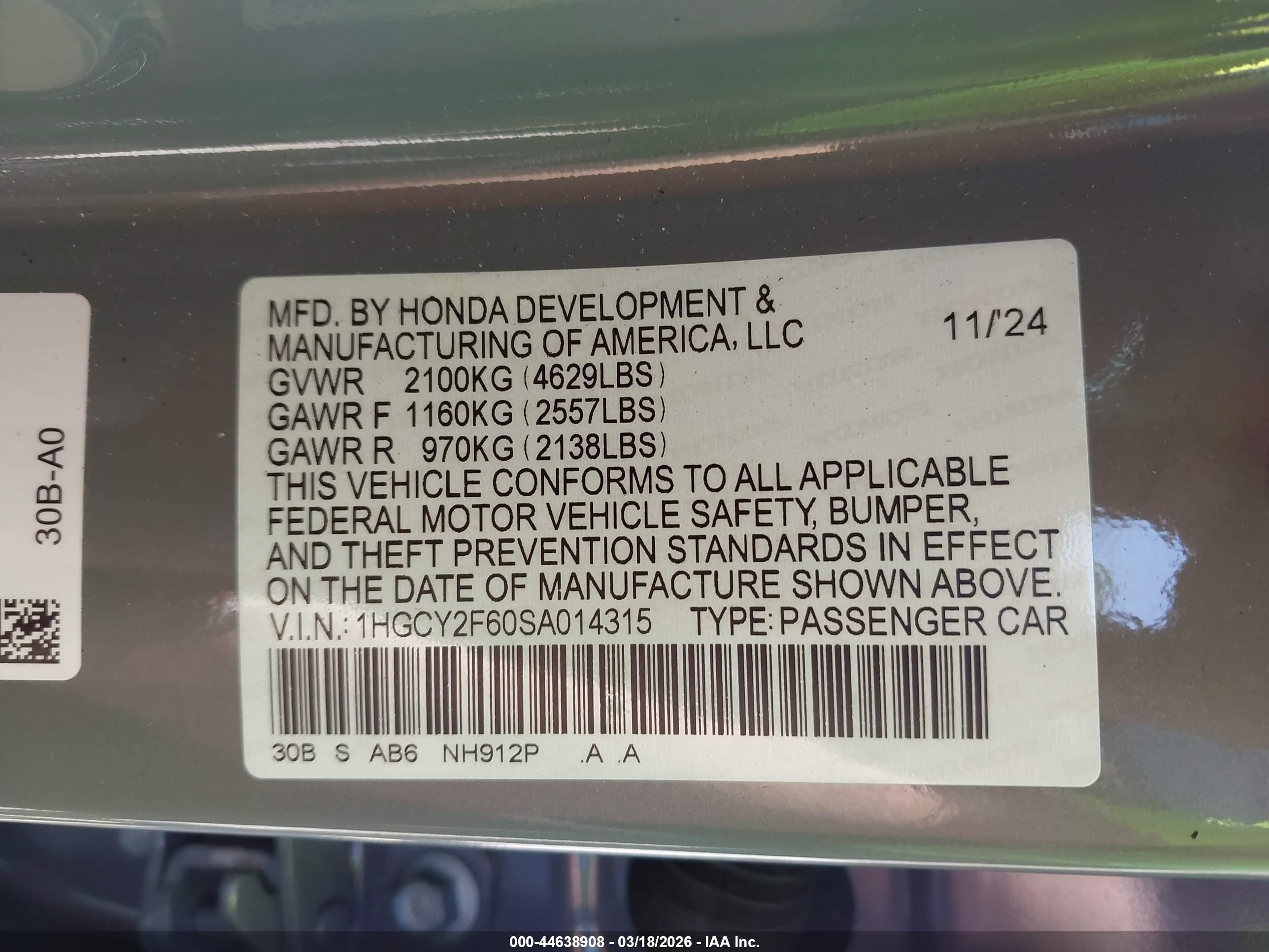 HONDA ACCORD image 9
