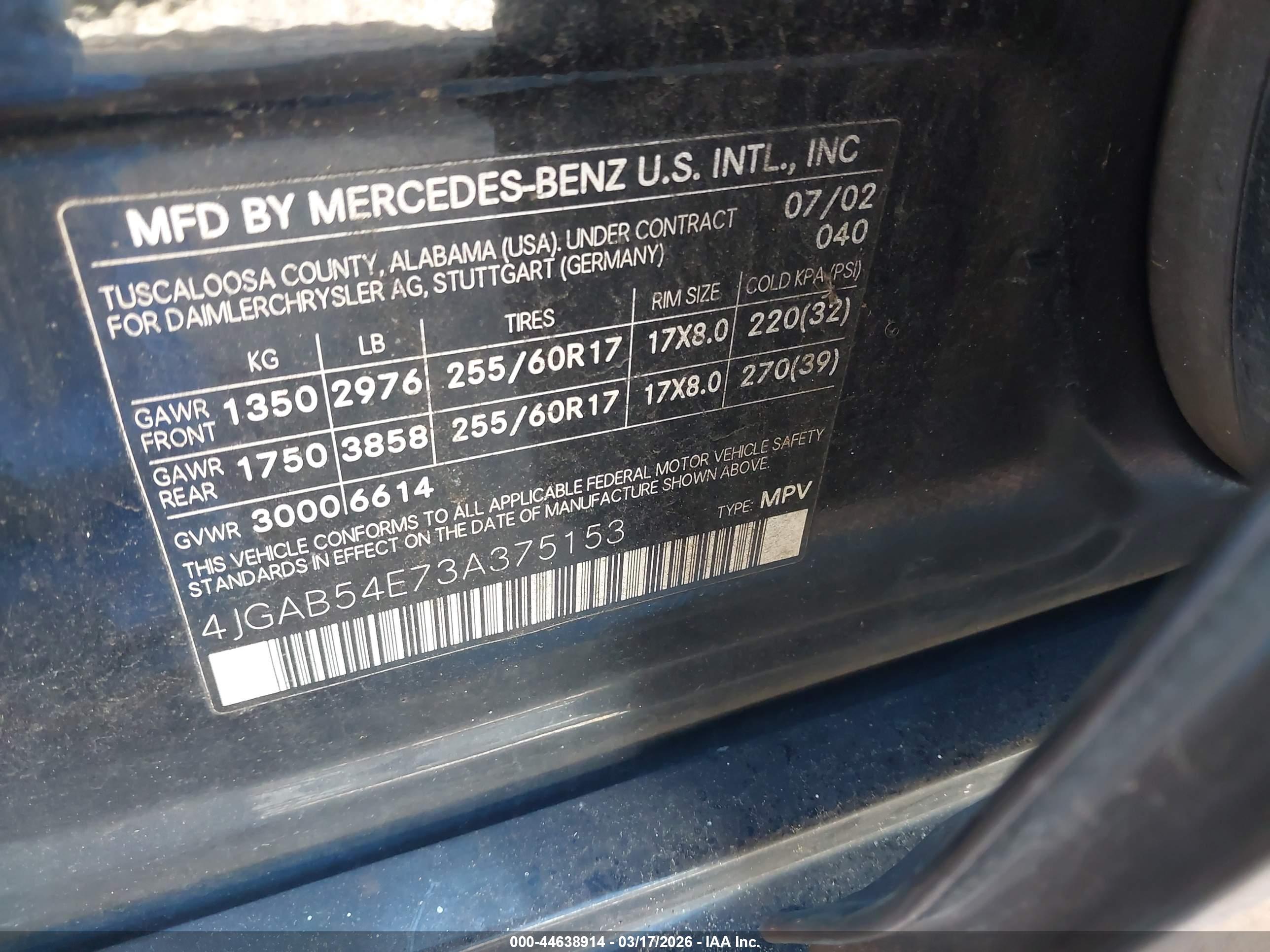 MERCEDES-BENZ ML image 9