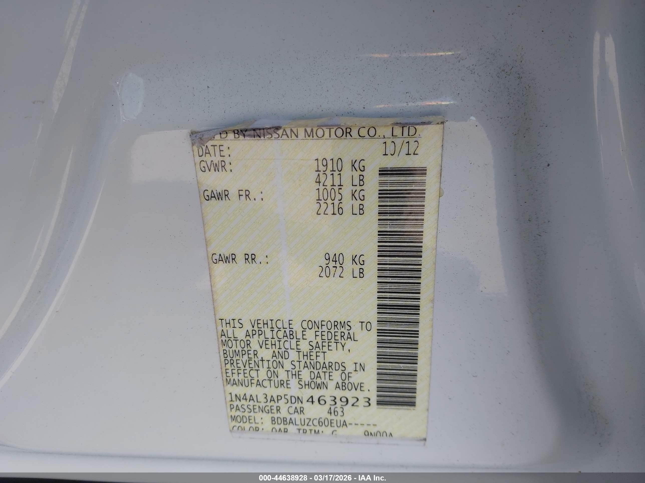 NISSAN ALTIMA image 9