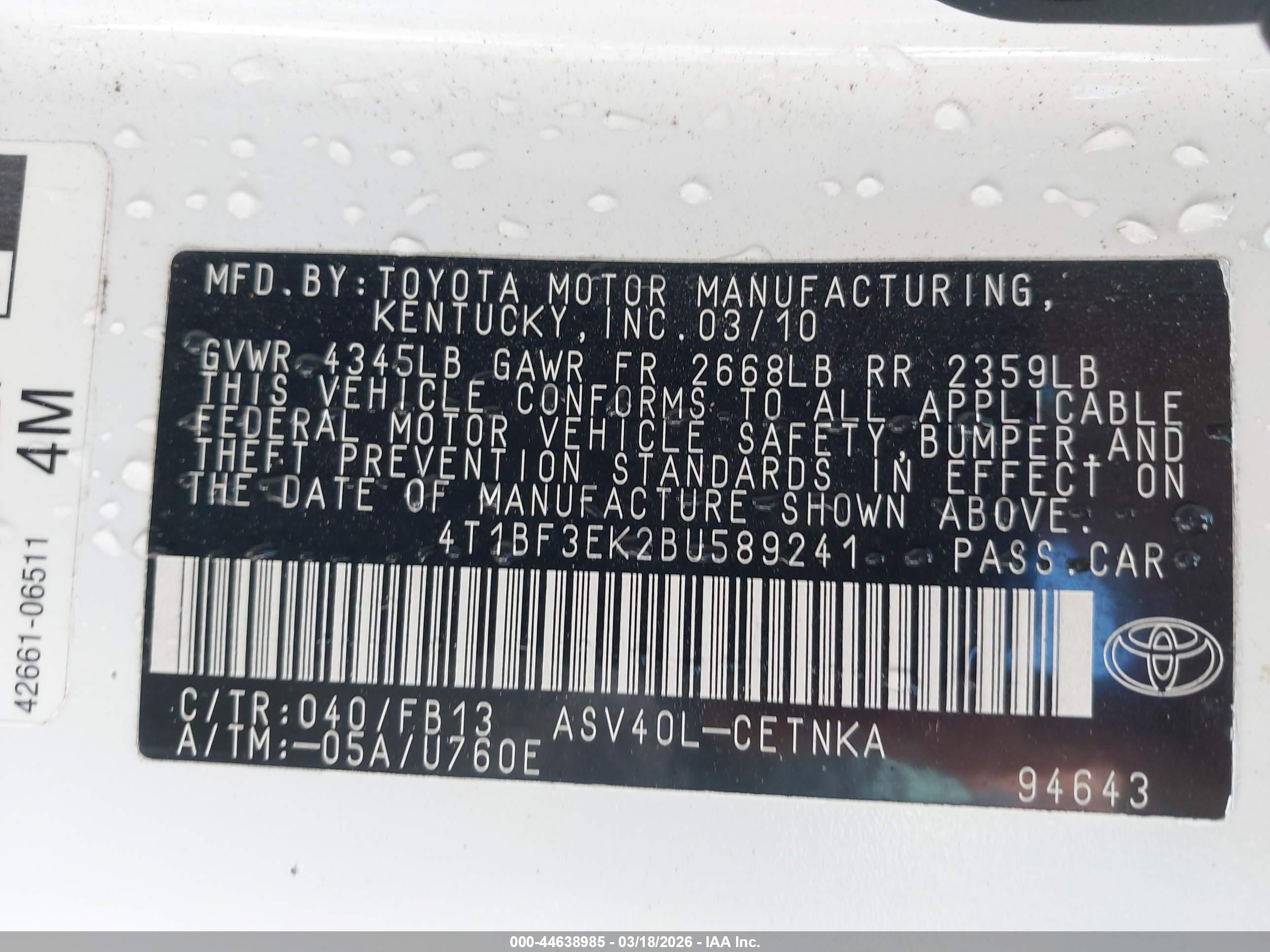 TOYOTA CAMRY image 9