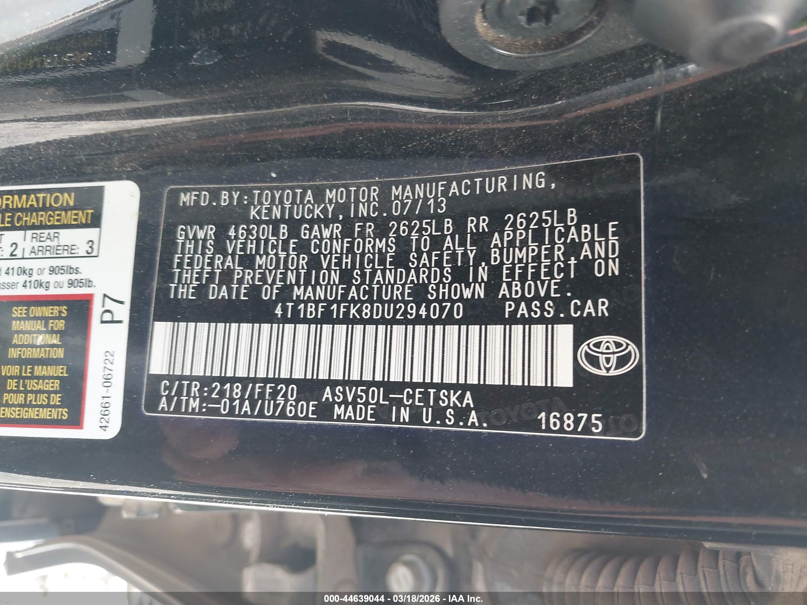 TOYOTA CAMRY image 9
