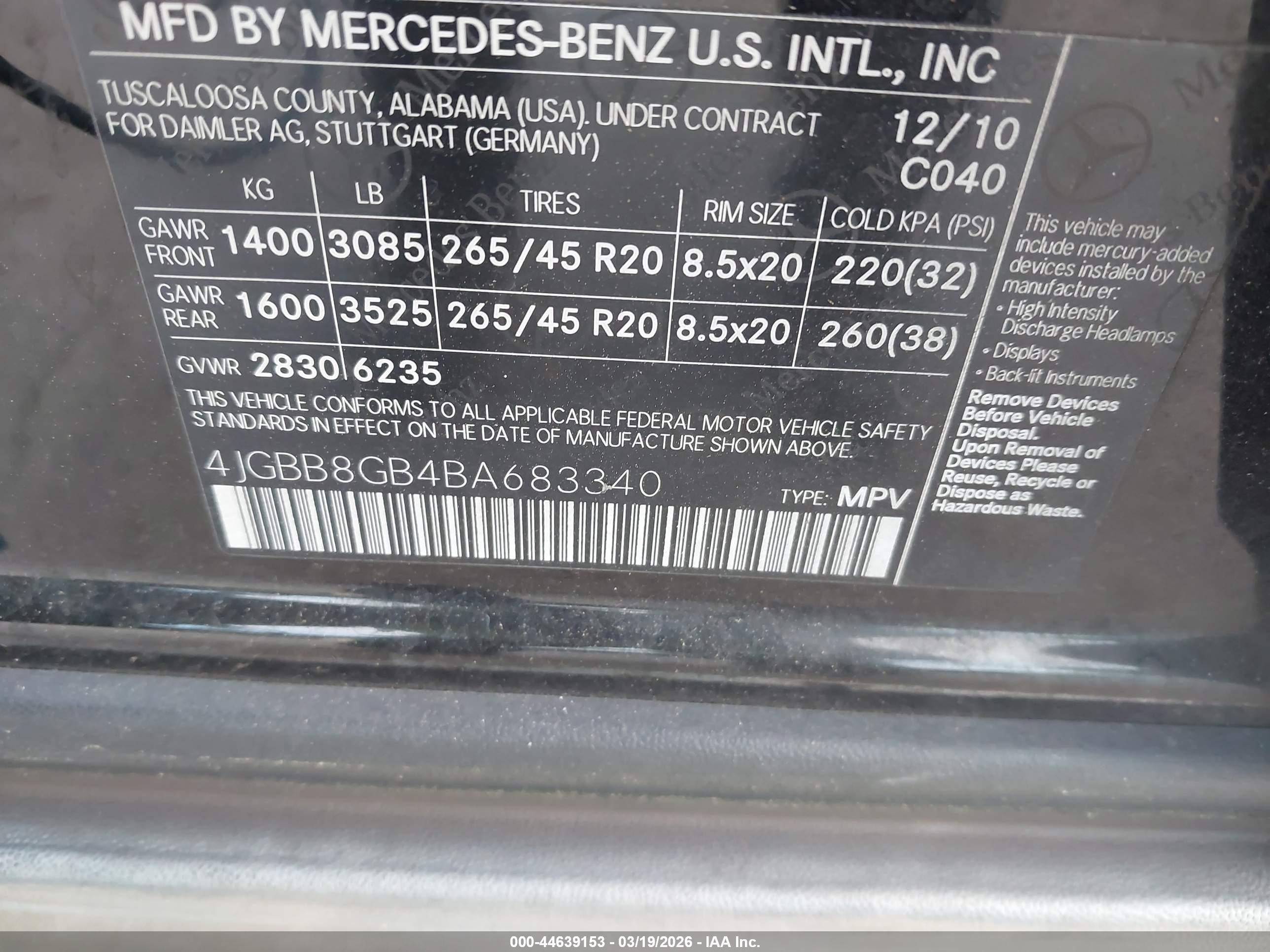 MERCEDES-BENZ ML image 9