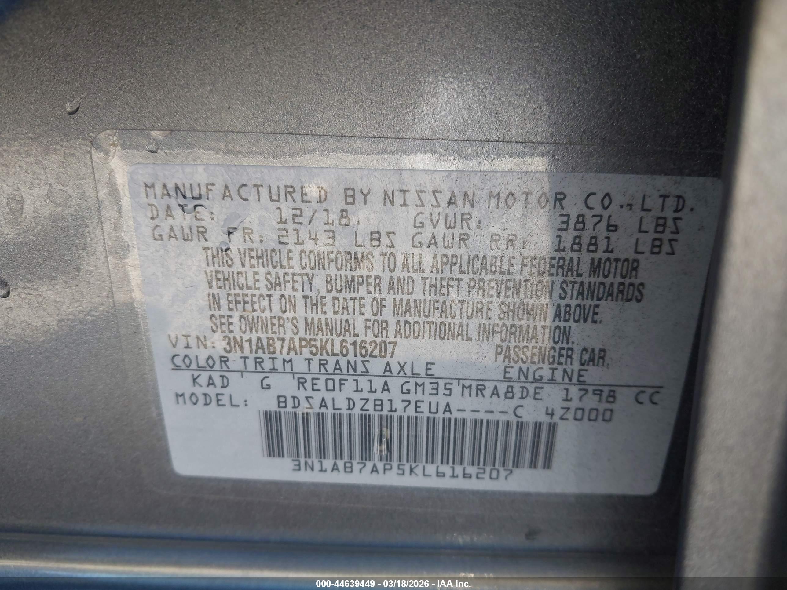 NISSAN SENTRA image 9