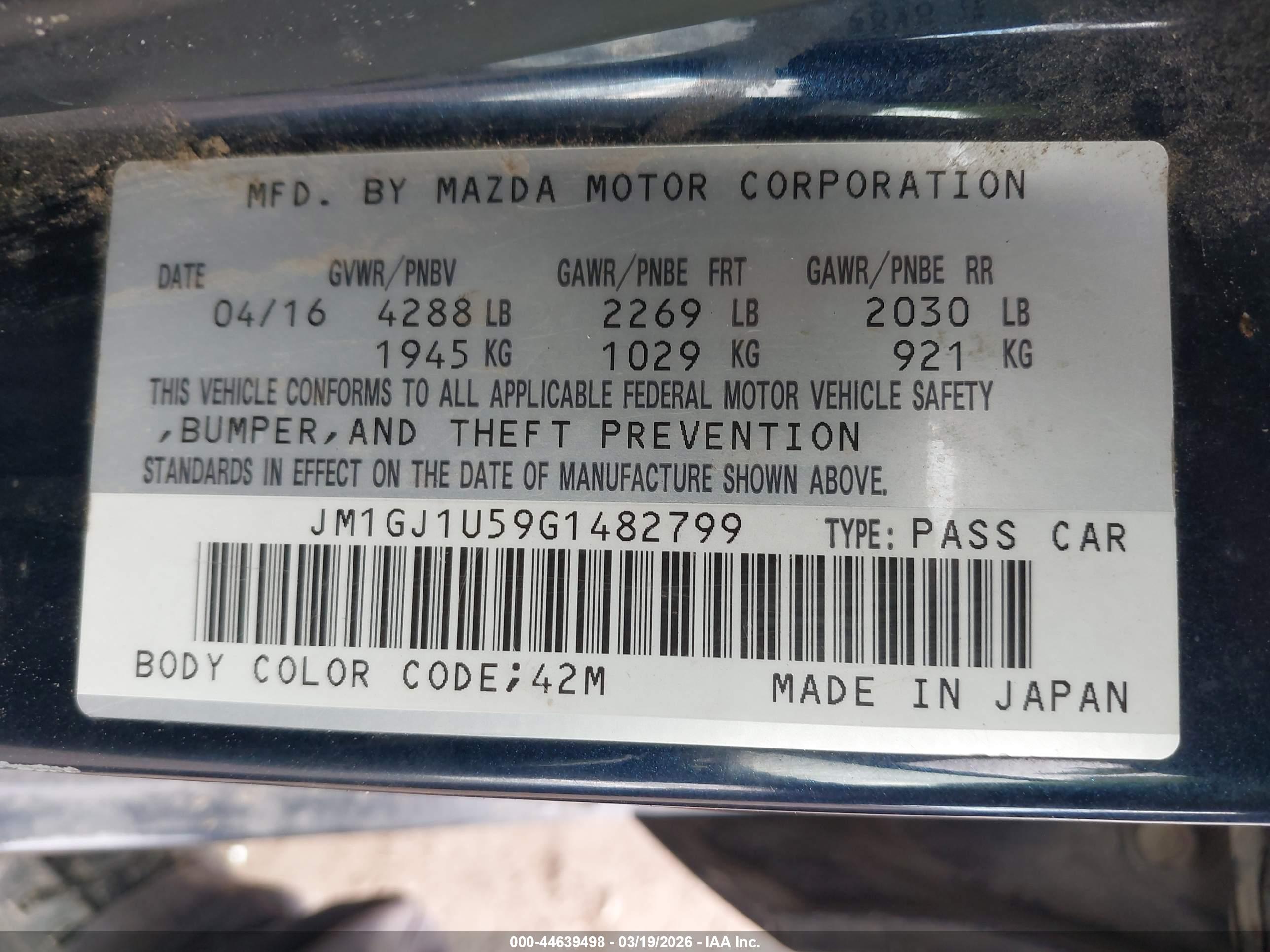 MAZDA MAZDA6 image 9