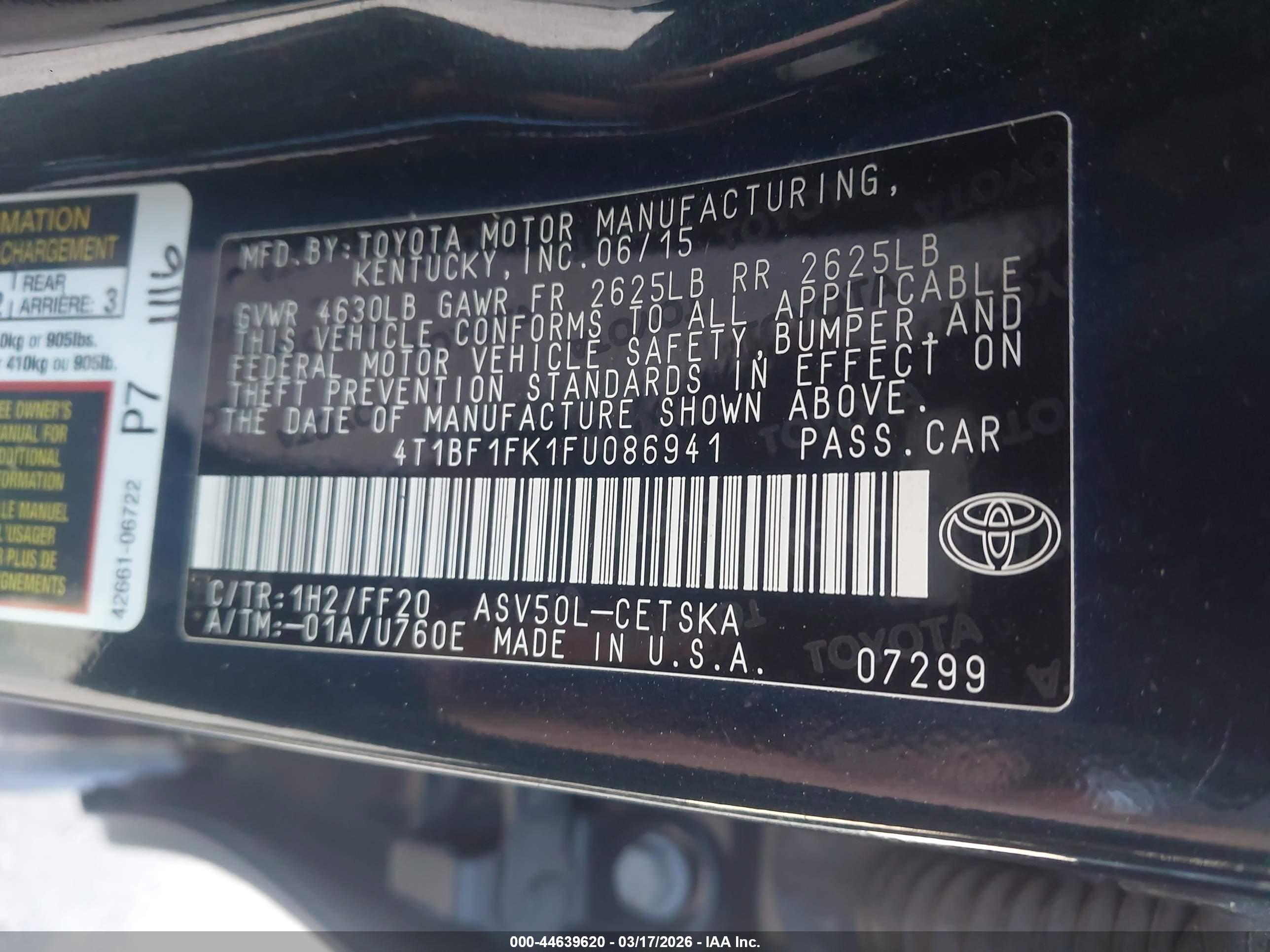 TOYOTA CAMRY image 9