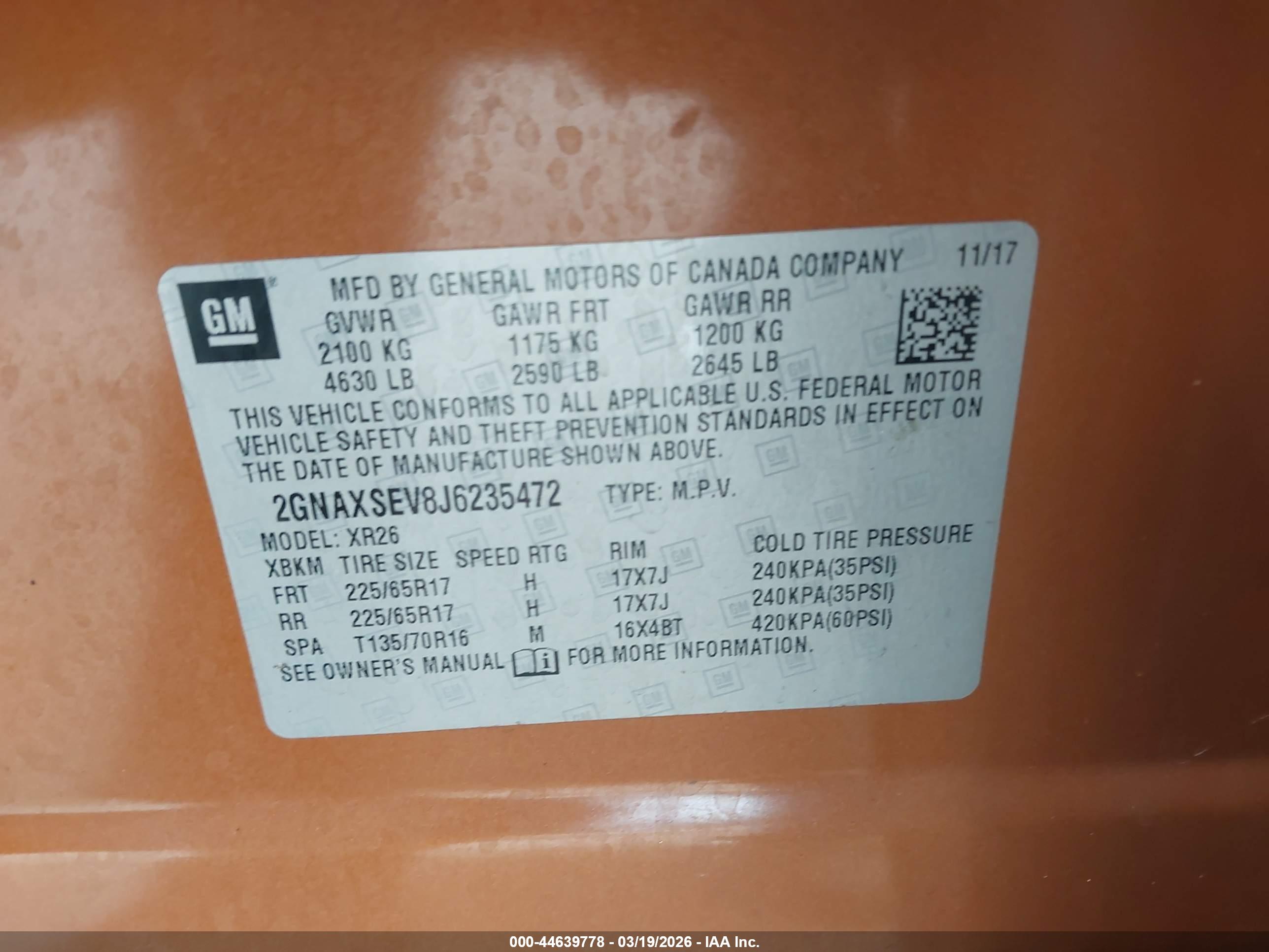 CHEVROLET EQUINOX image 9