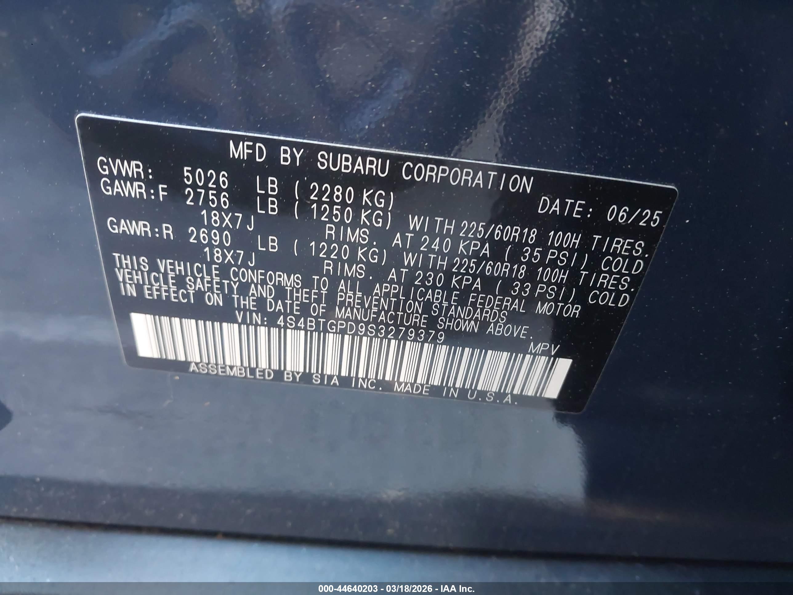 SUBARU OUTBACK image 9