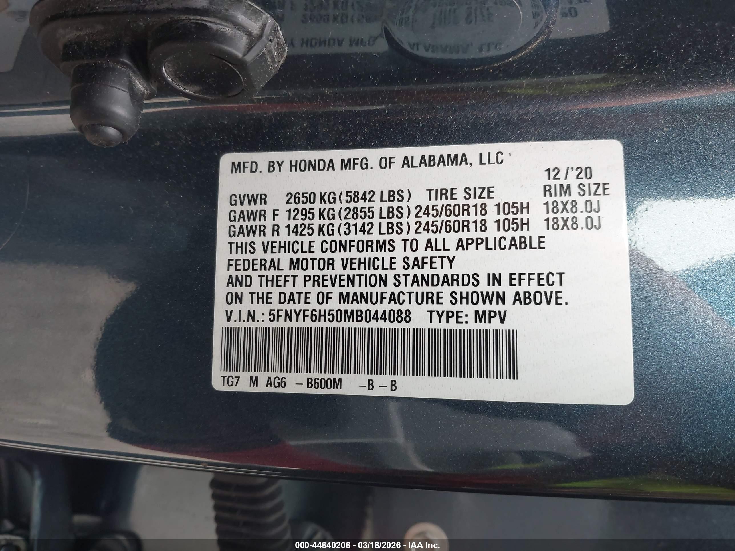 HONDA PILOT image 9