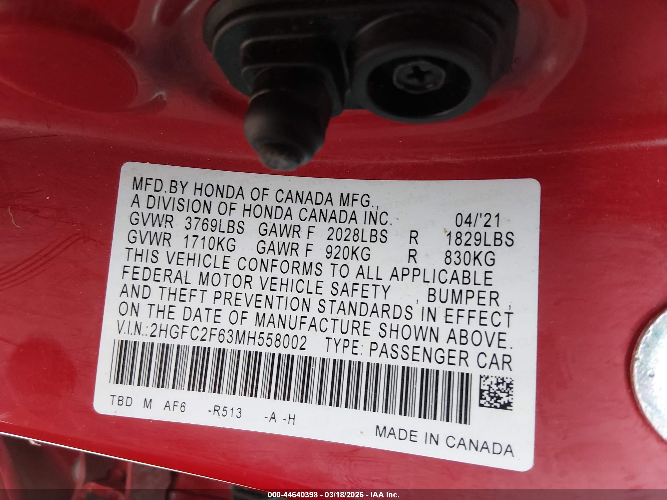 HONDA CIVIC image 9