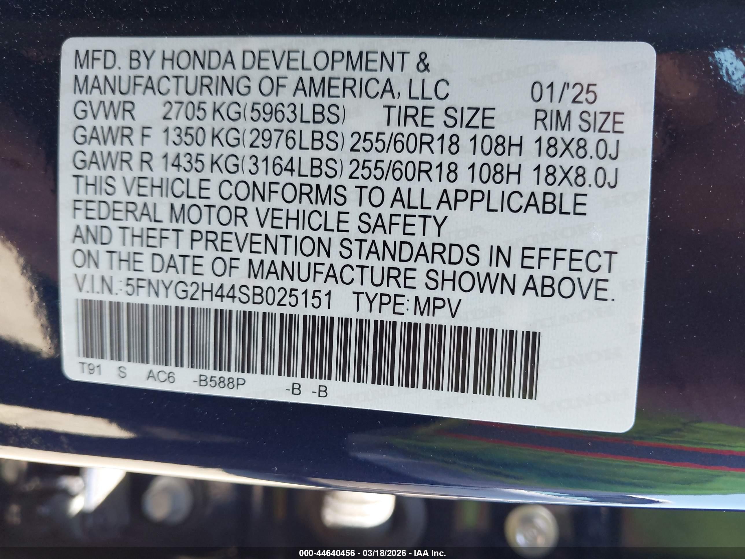 HONDA PILOT image 9
