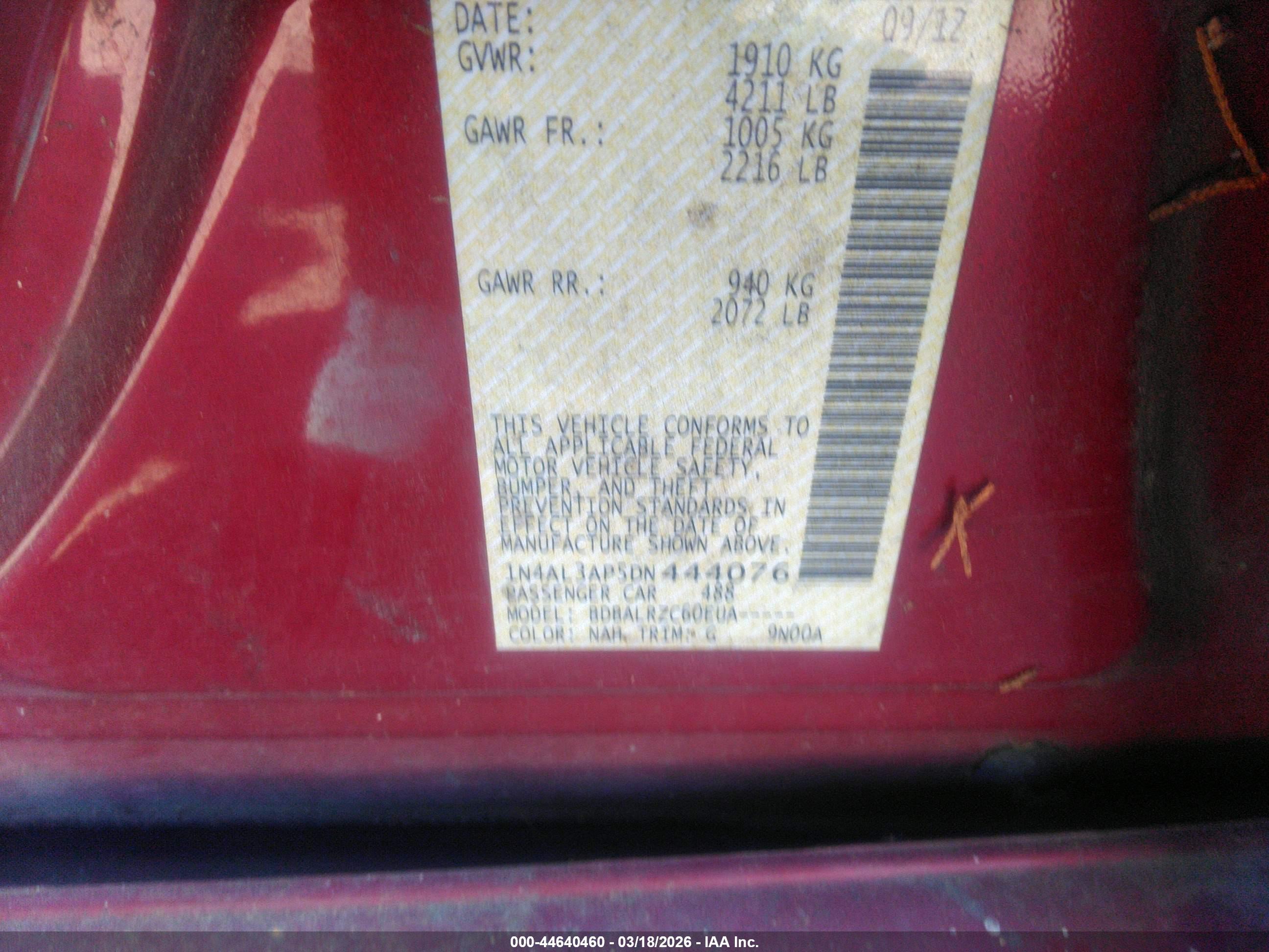 NISSAN ALTIMA image 9