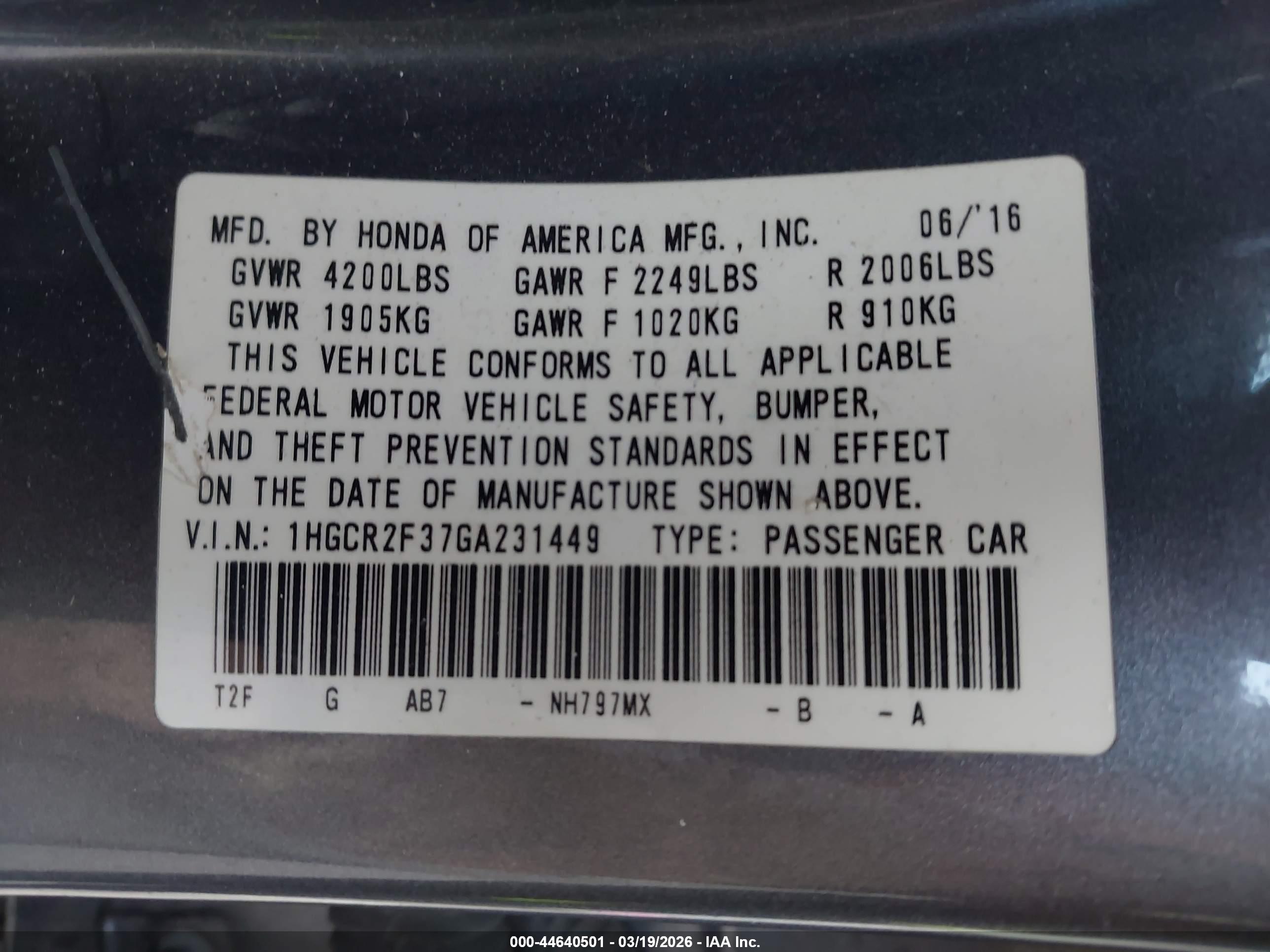 HONDA ACCORD image 9