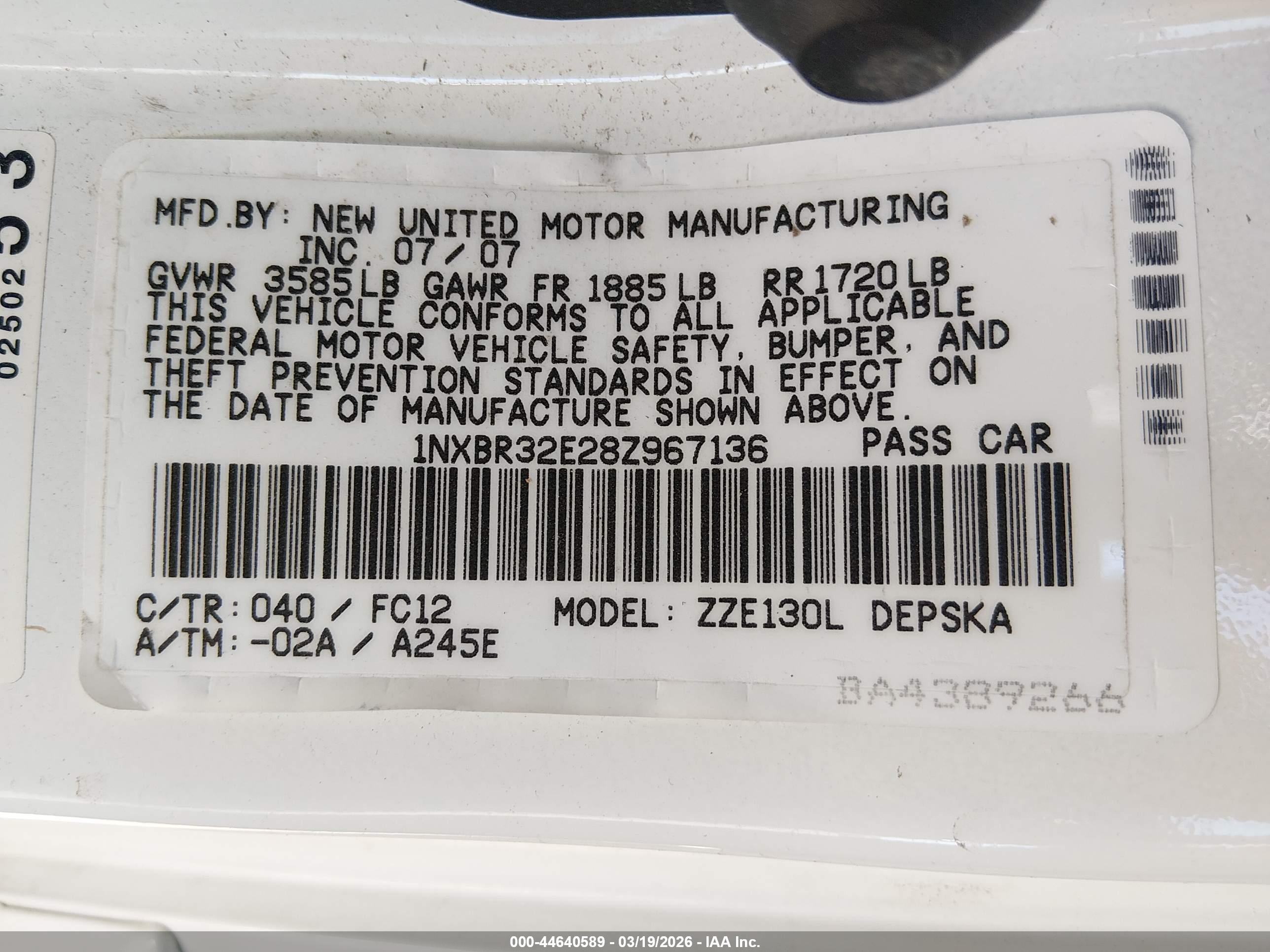 TOYOTA COROLLA image 9