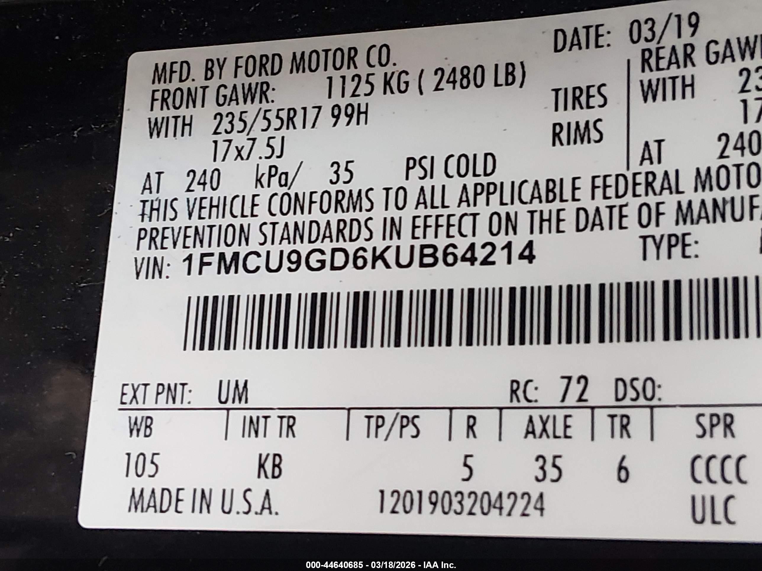 FORD ESCAPE image 9