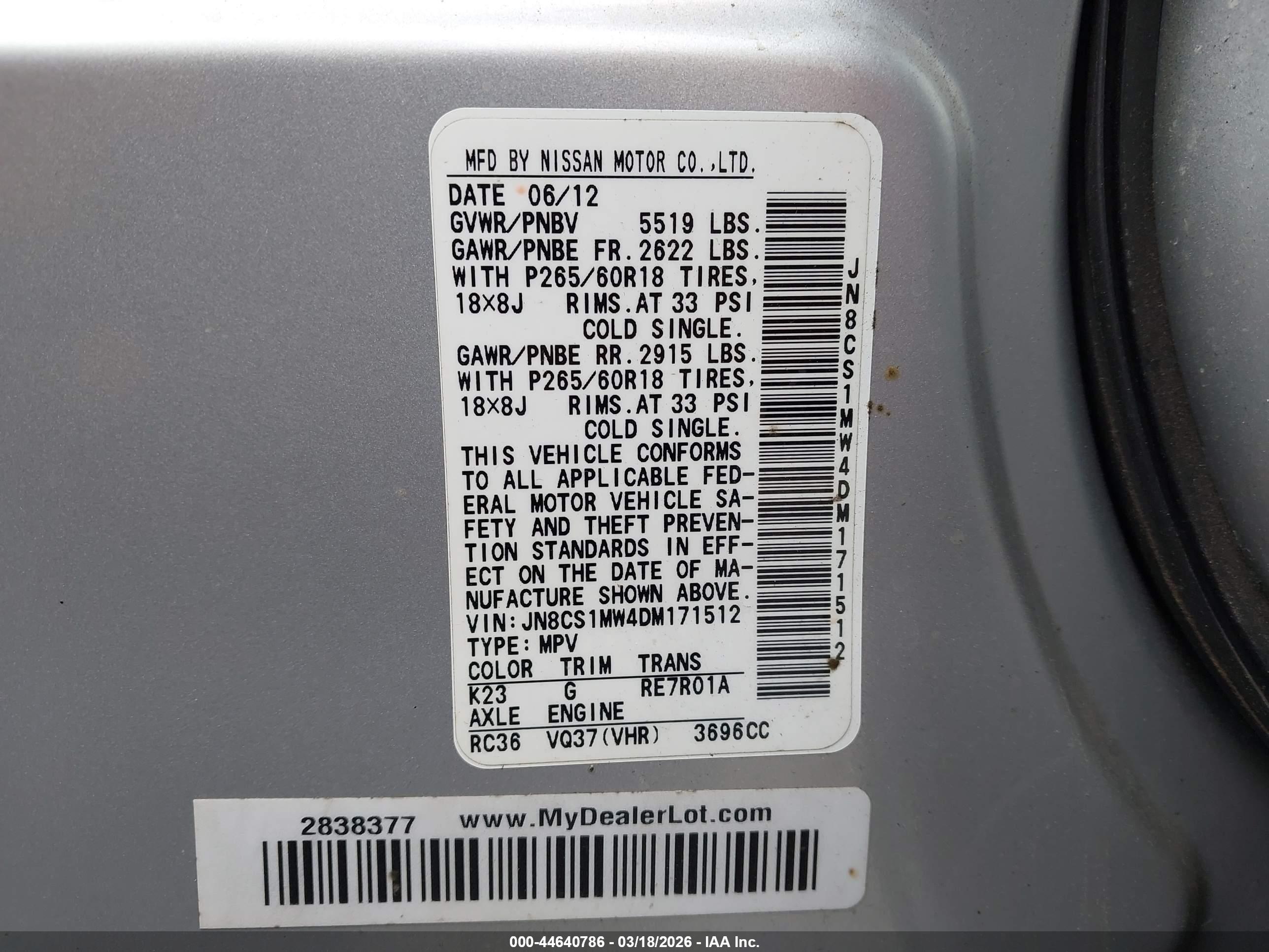 INFINITI FX37 image 9