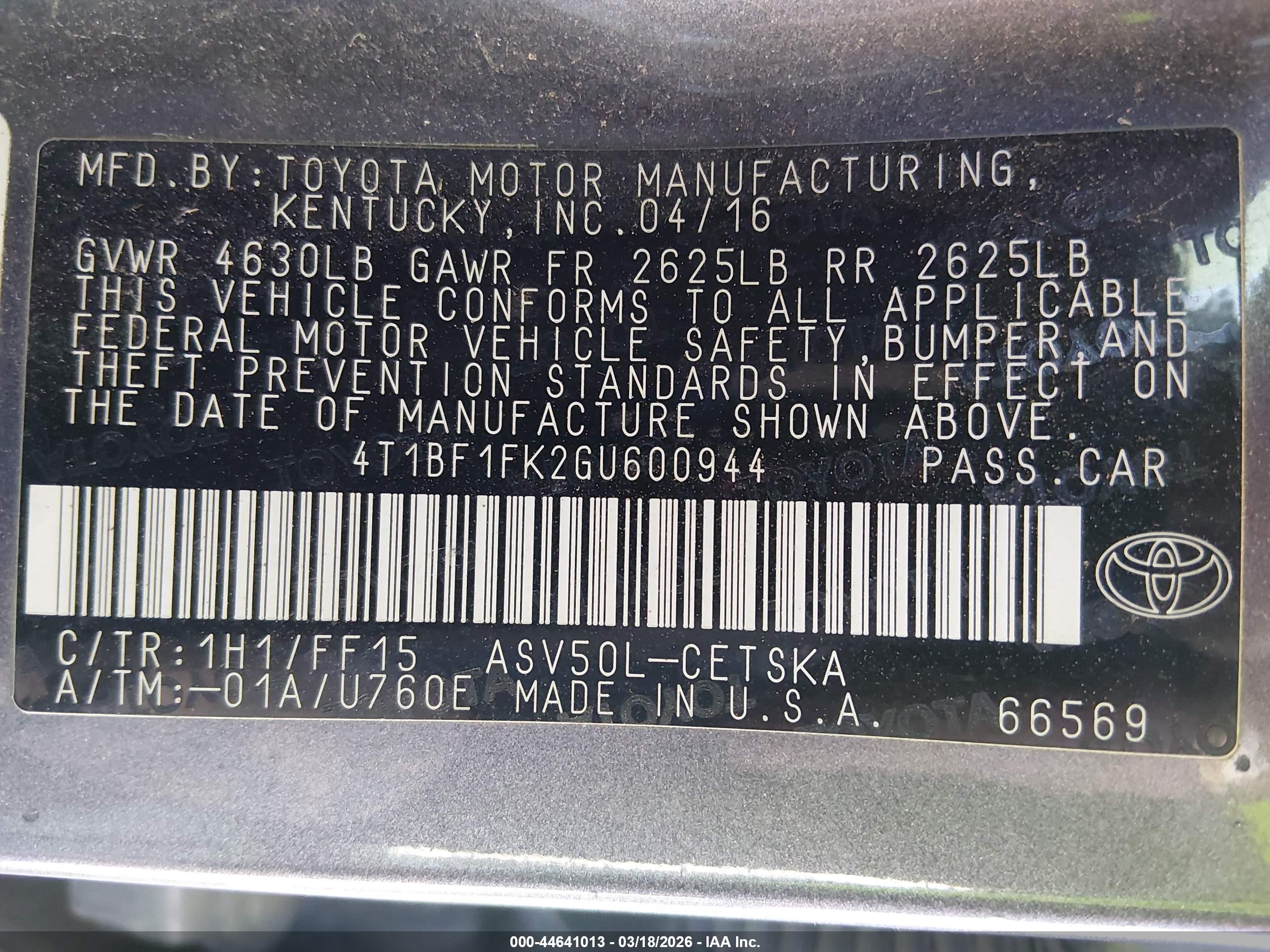 TOYOTA CAMRY image 9