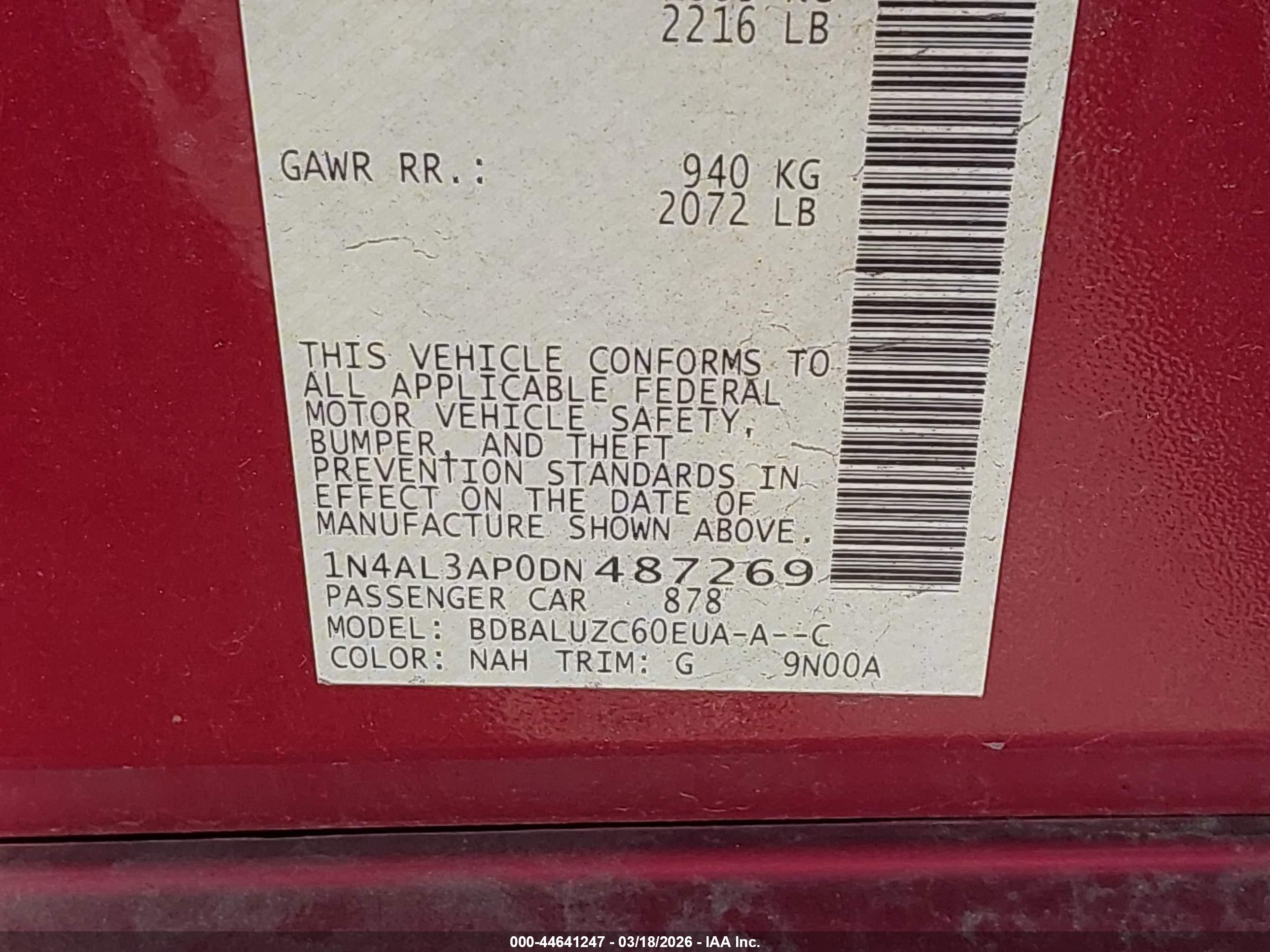 NISSAN ALTIMA image 9