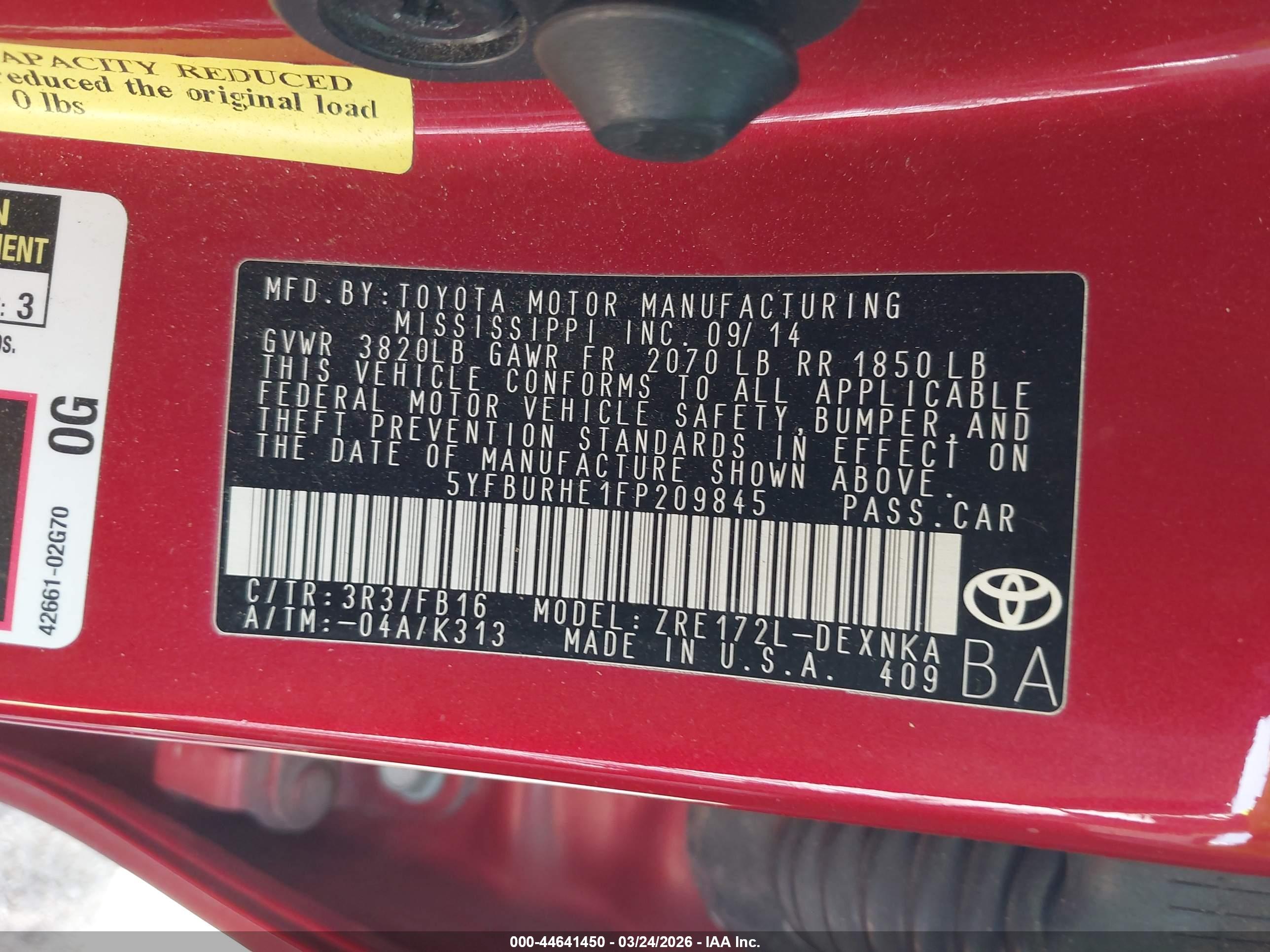TOYOTA COROLLA image 9