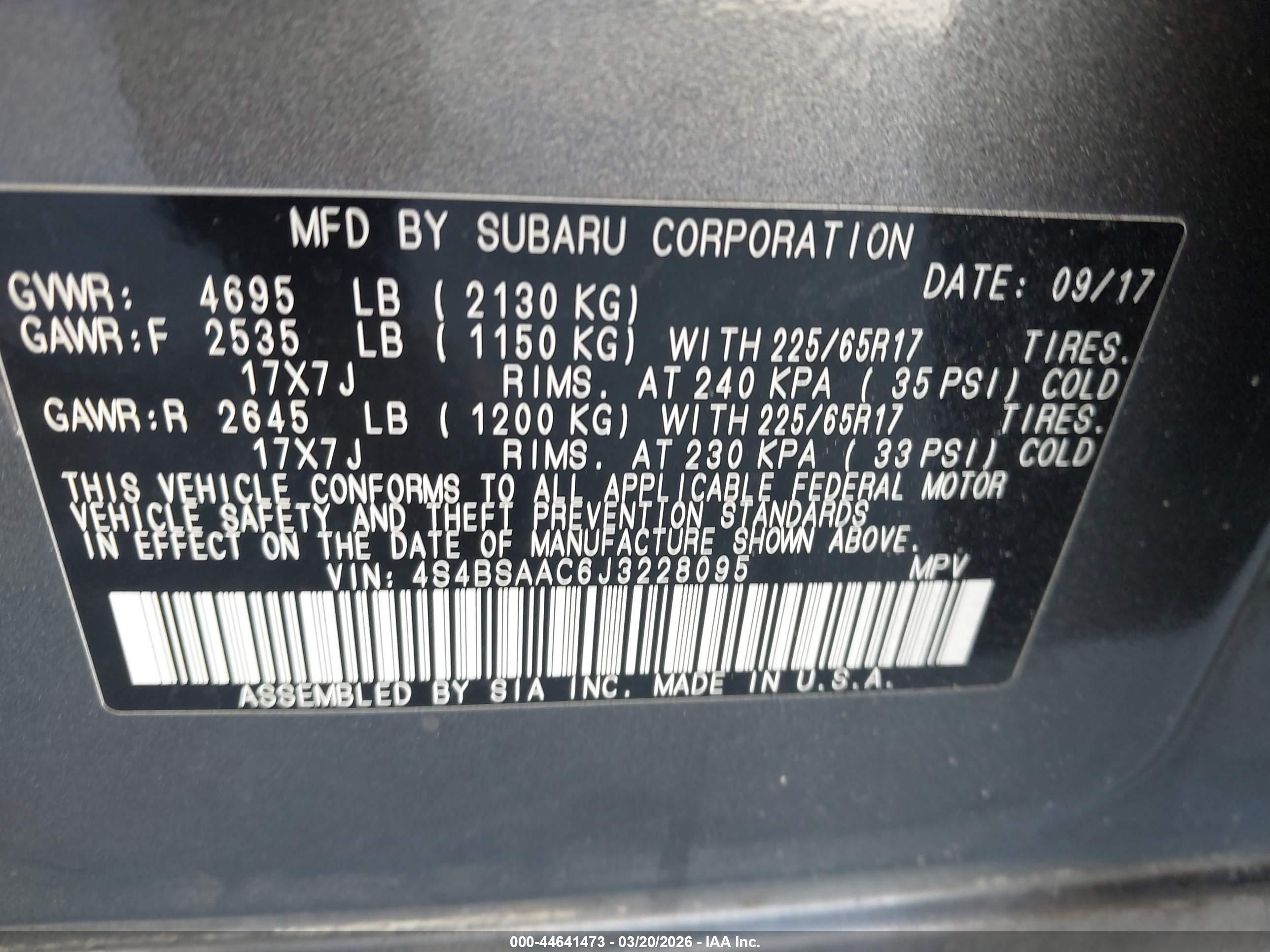 SUBARU OUTBACK image 9