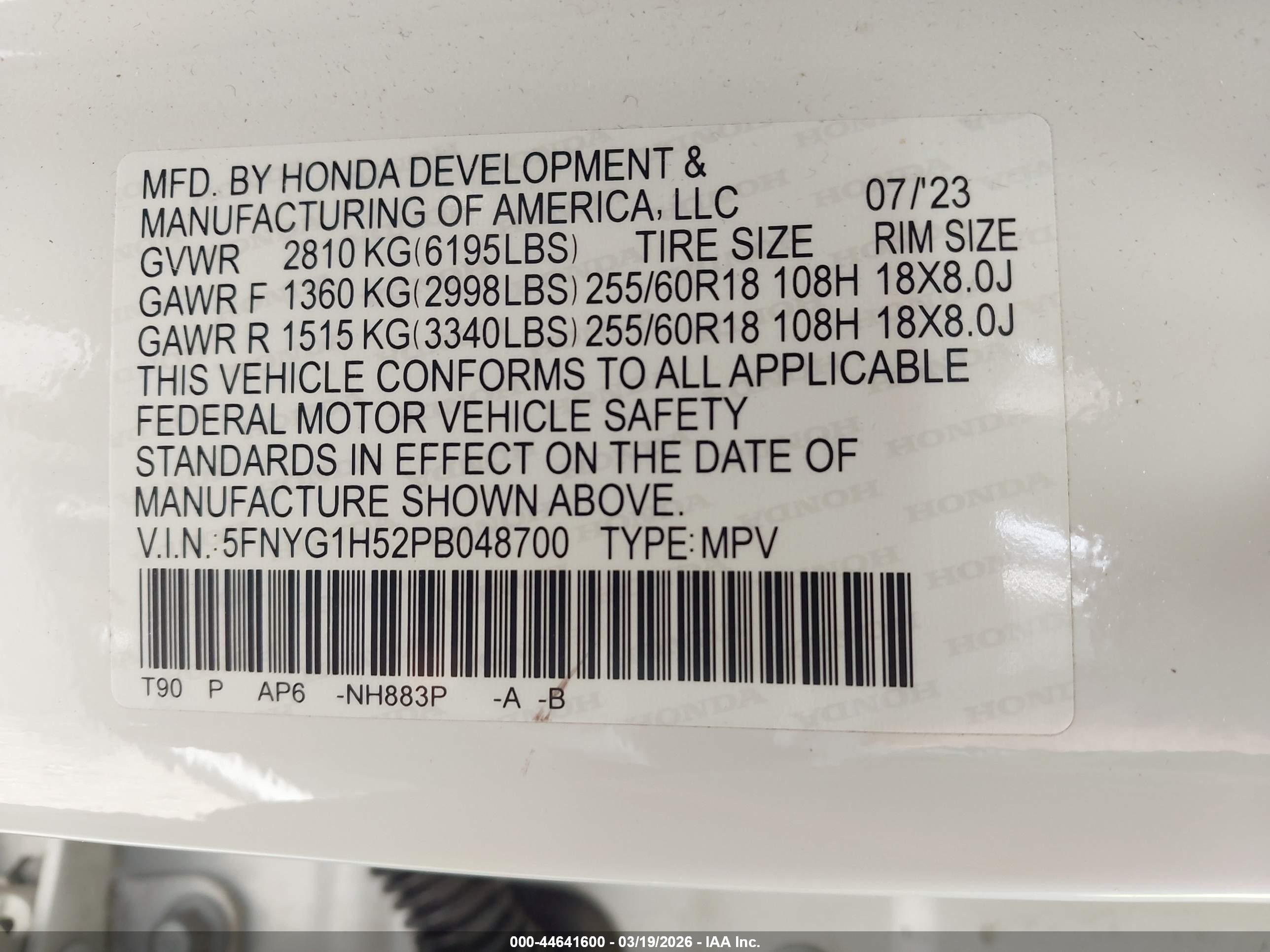 HONDA PILOT image 9