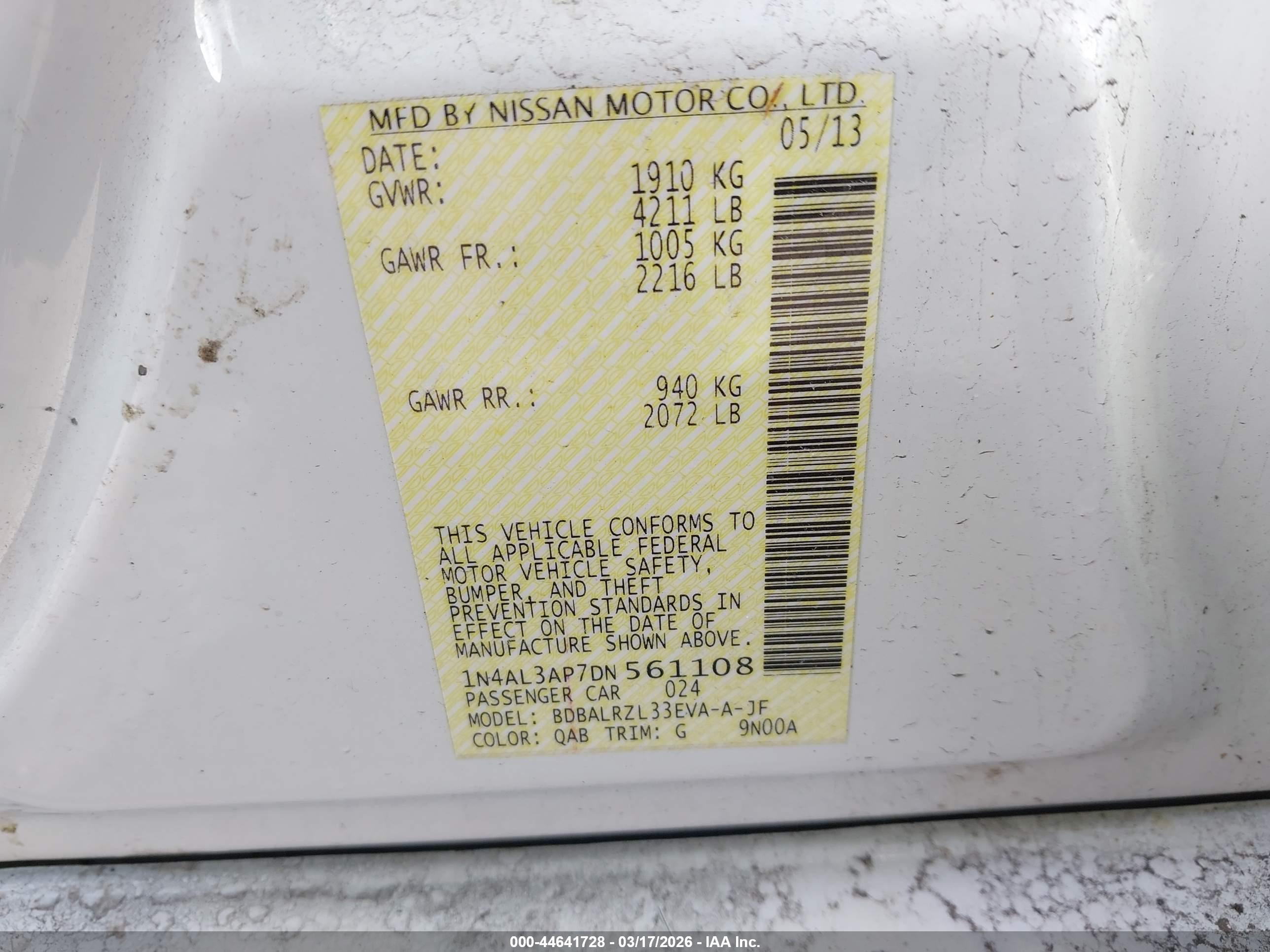 NISSAN ALTIMA image 9