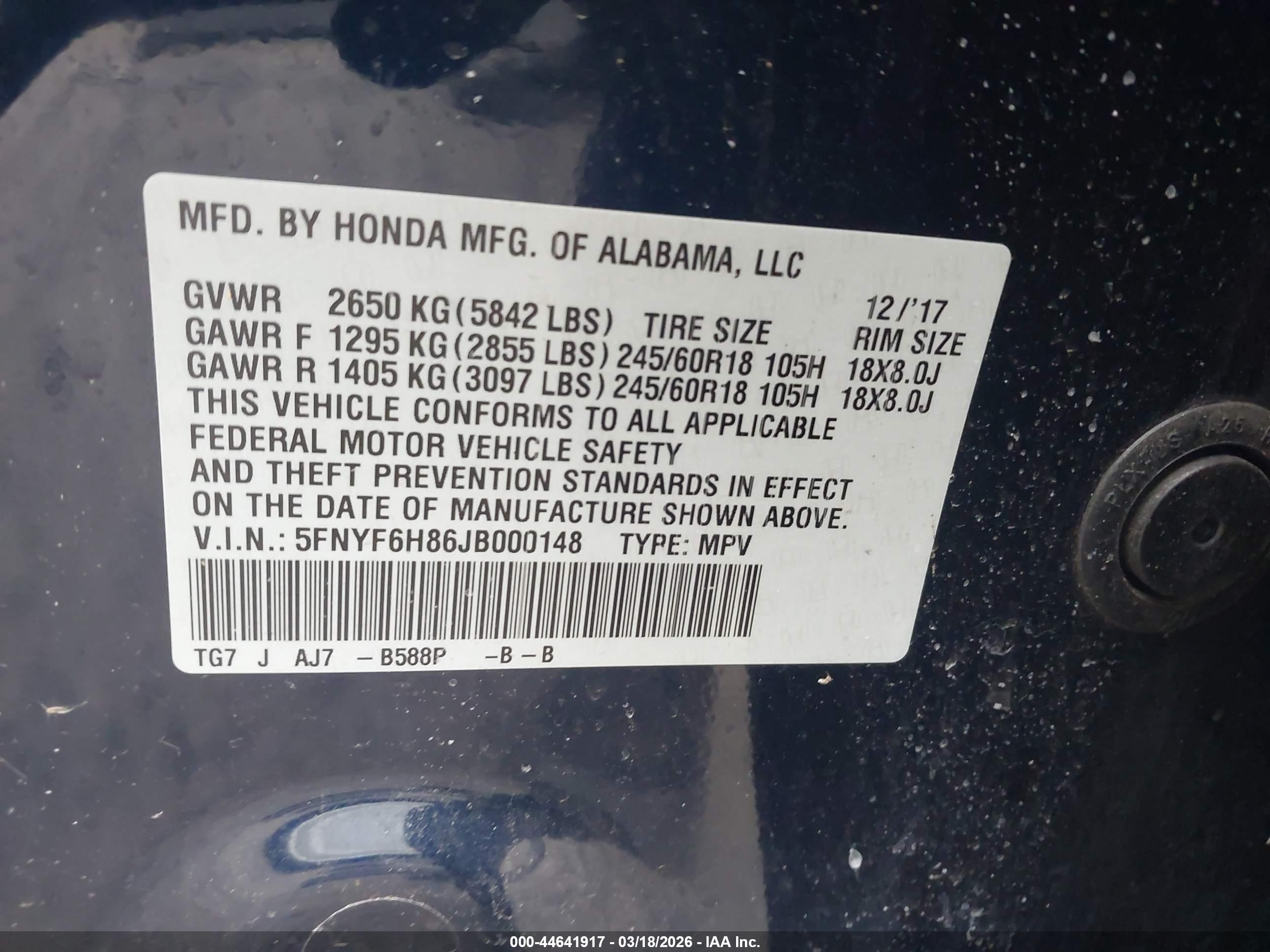 HONDA PILOT image 9