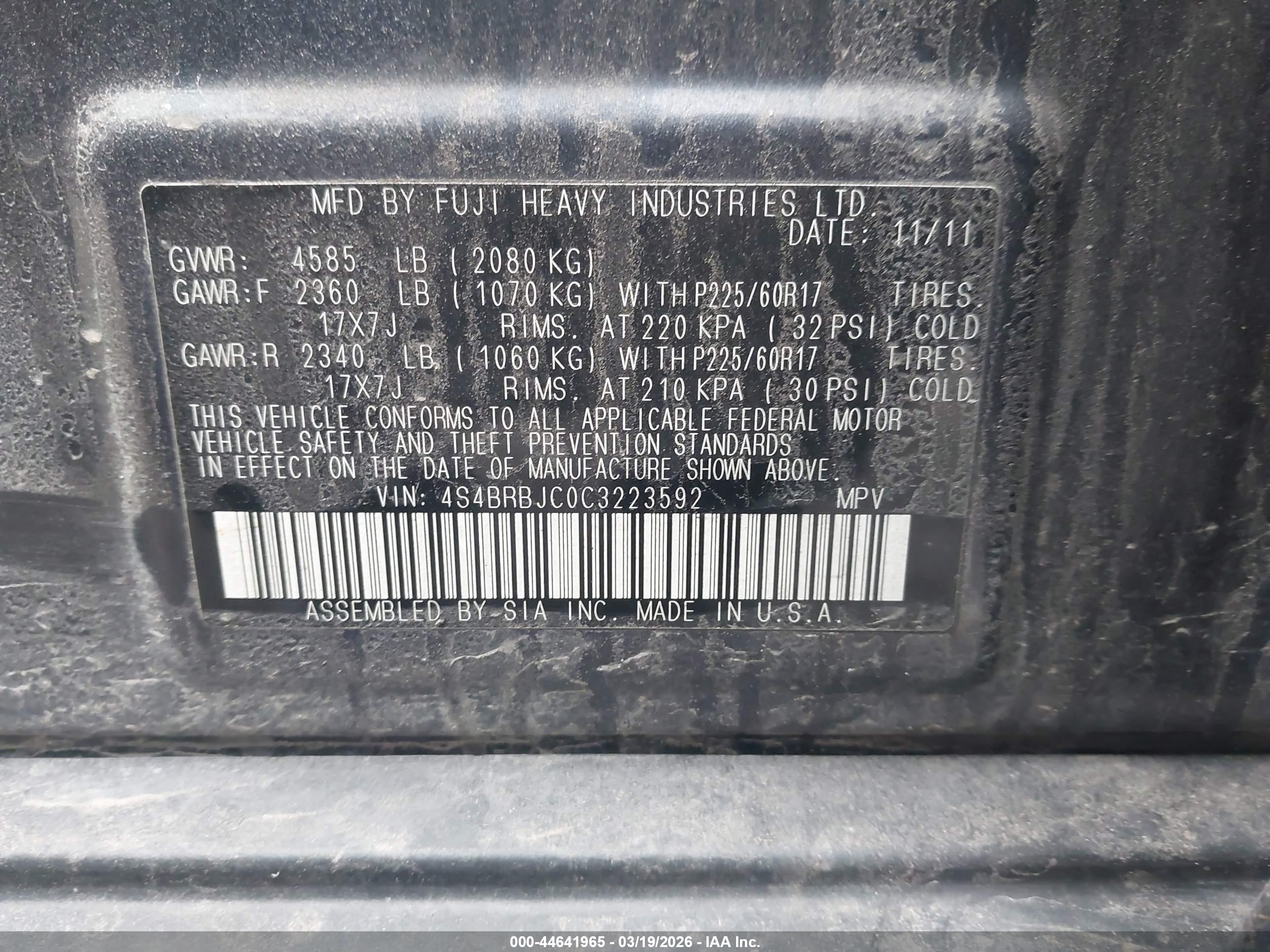 SUBARU OUTBACK image 9