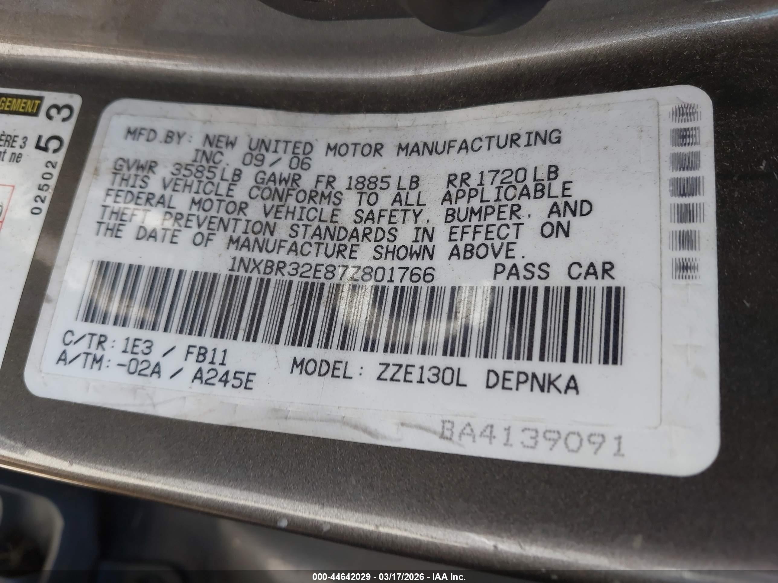 TOYOTA COROLLA image 9