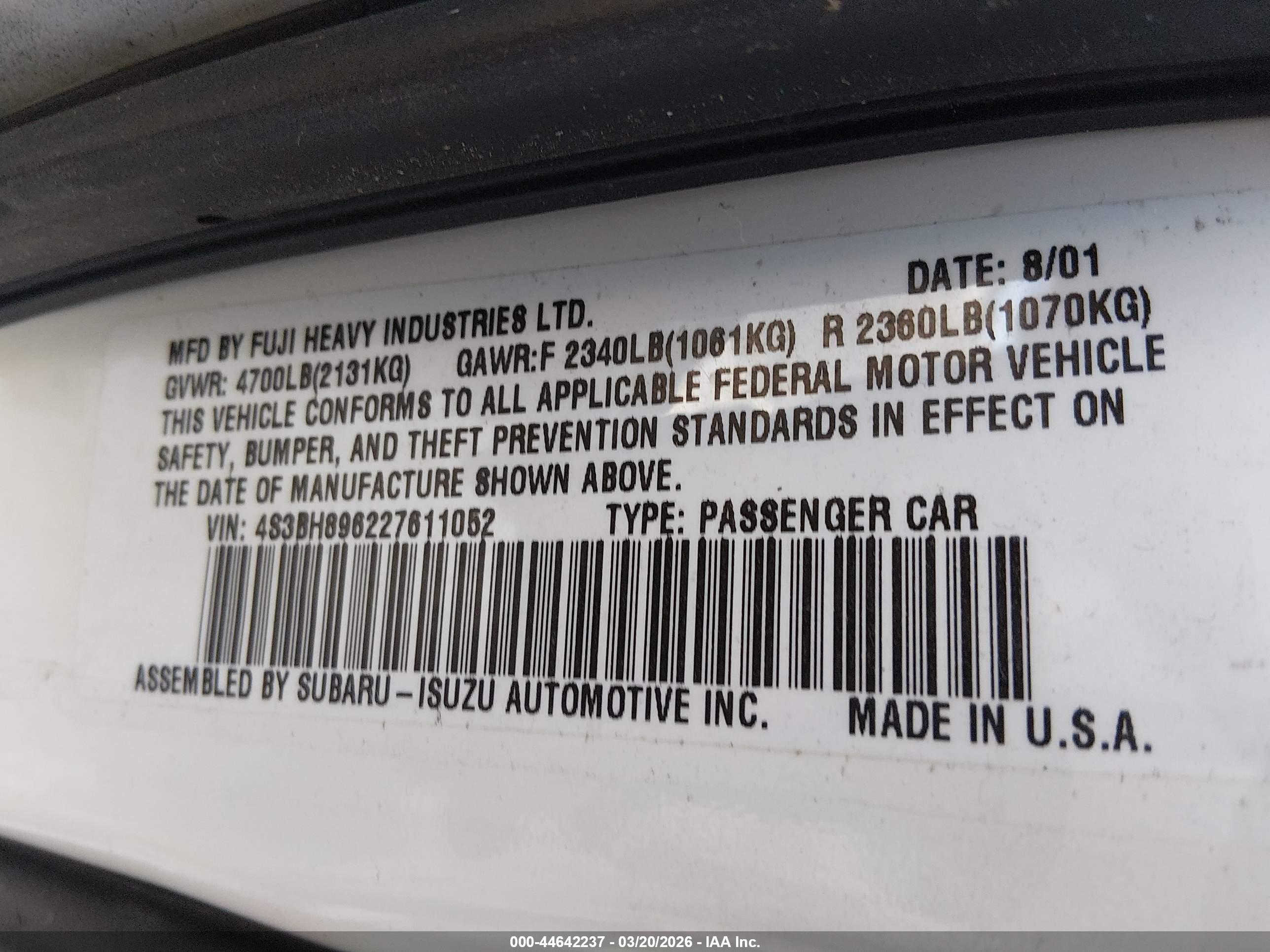 SUBARU OUTBACK image 9
