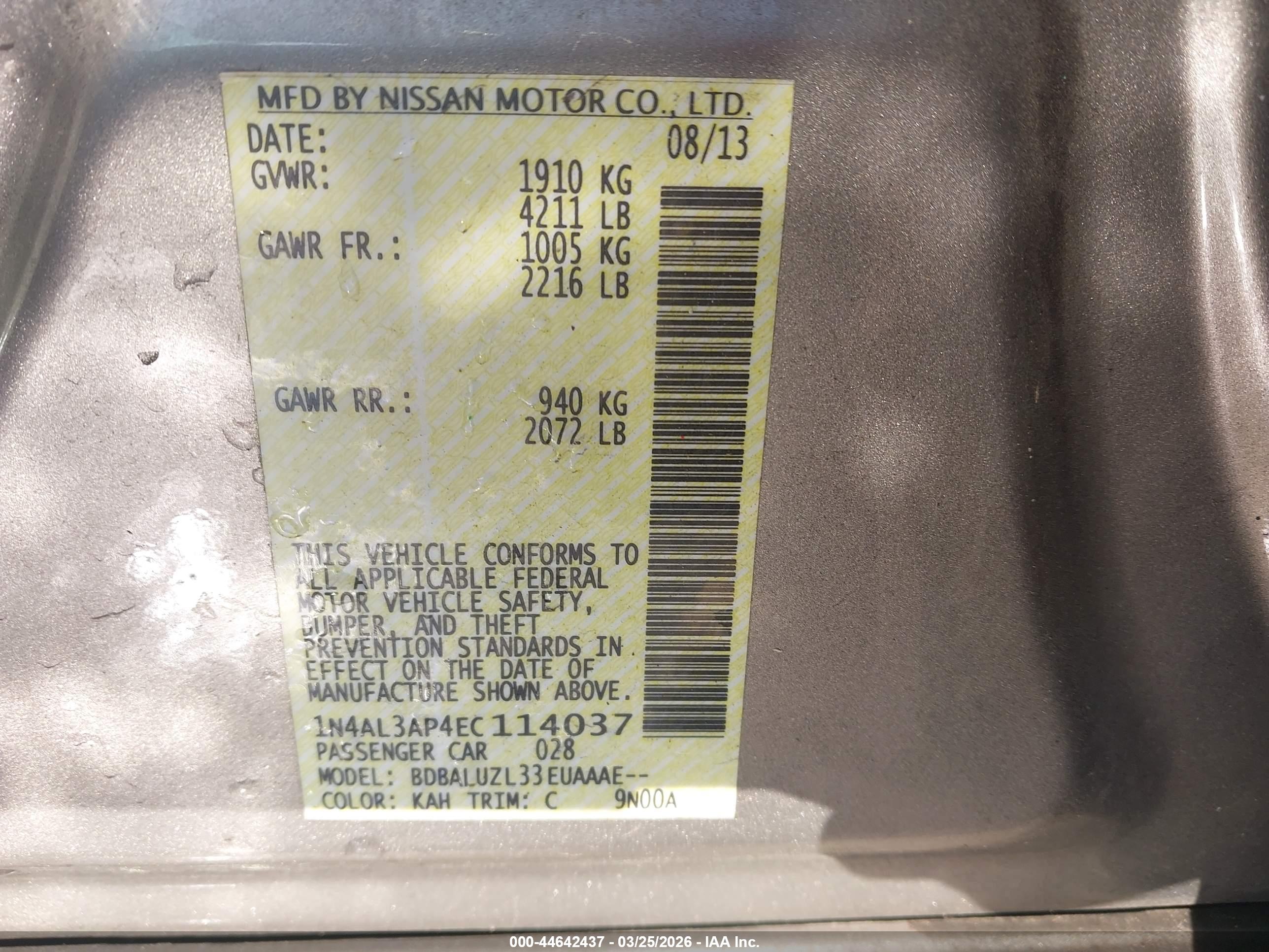 NISSAN ALTIMA image 9