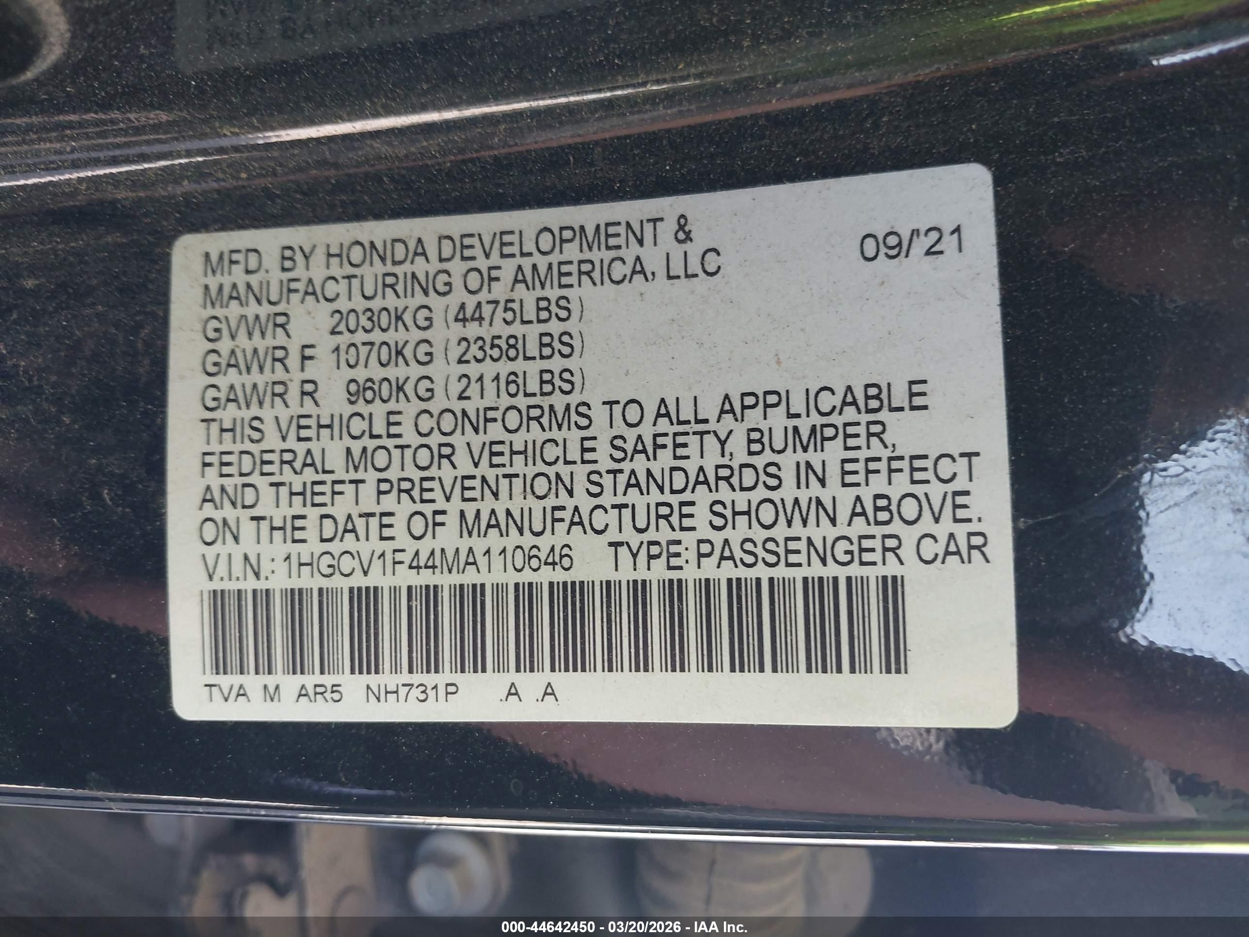 HONDA ACCORD image 9