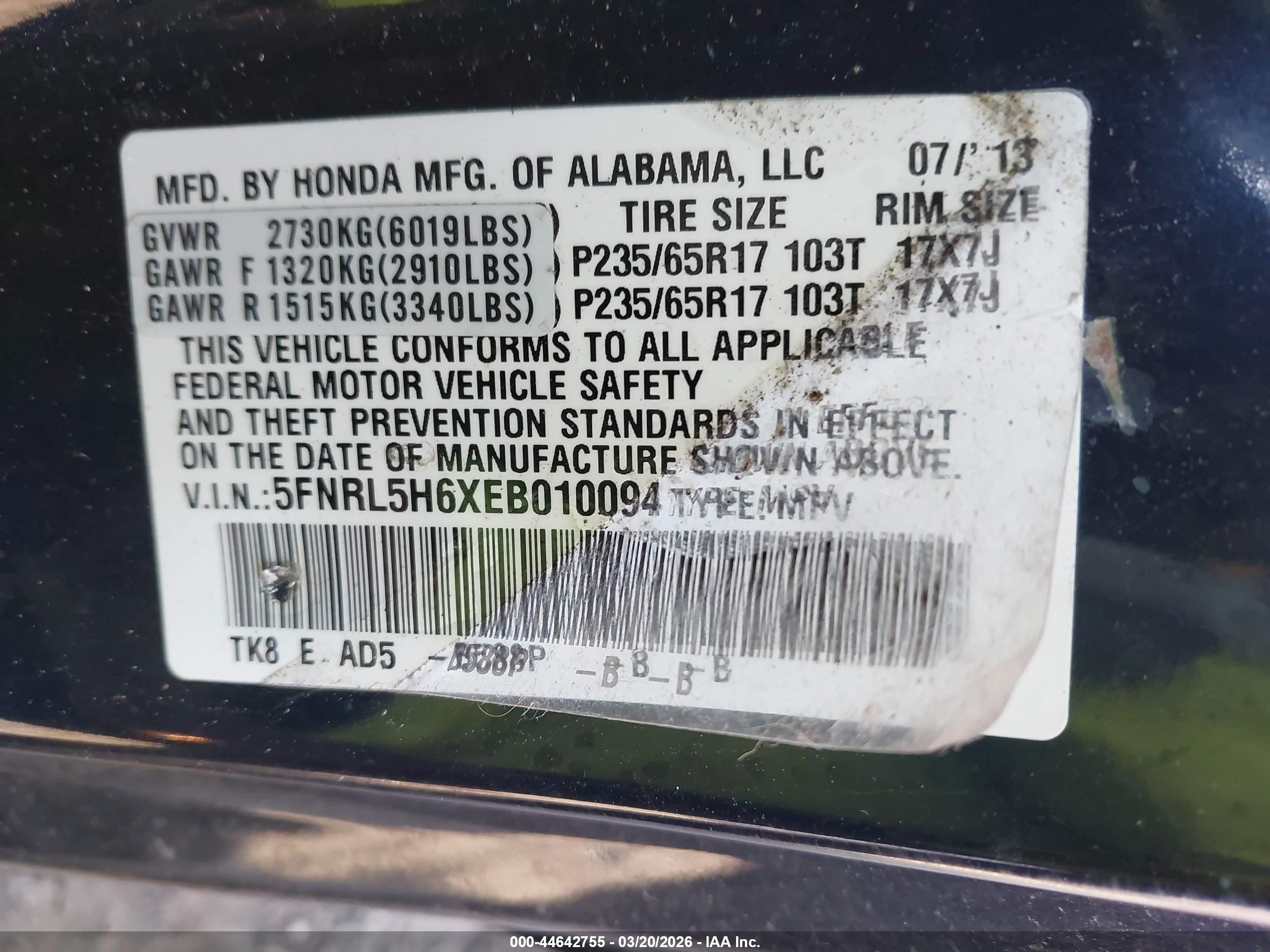 HONDA ODYSSEY image 9