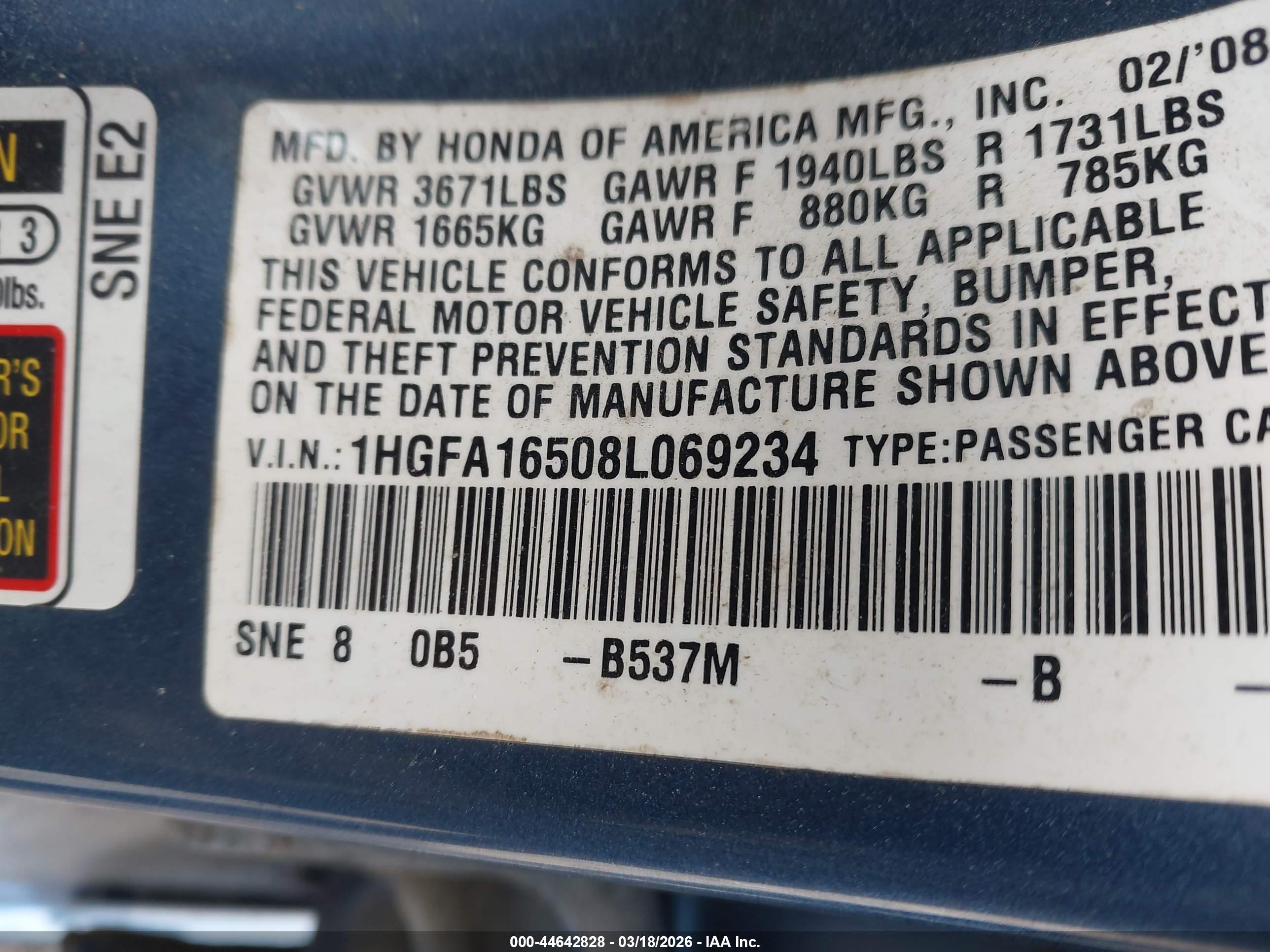 HONDA CIVIC image 9