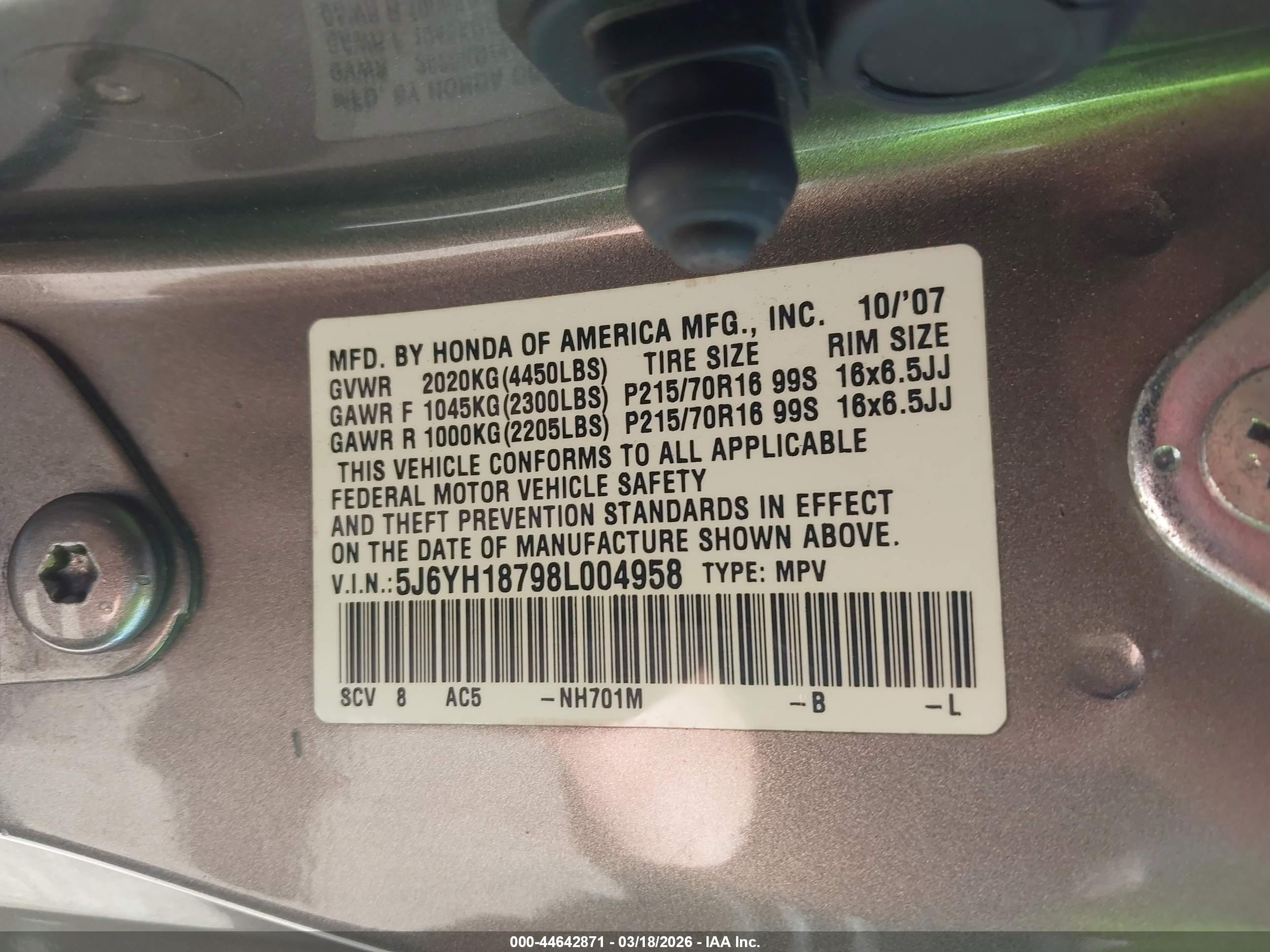 HONDA ELEMENT image 9