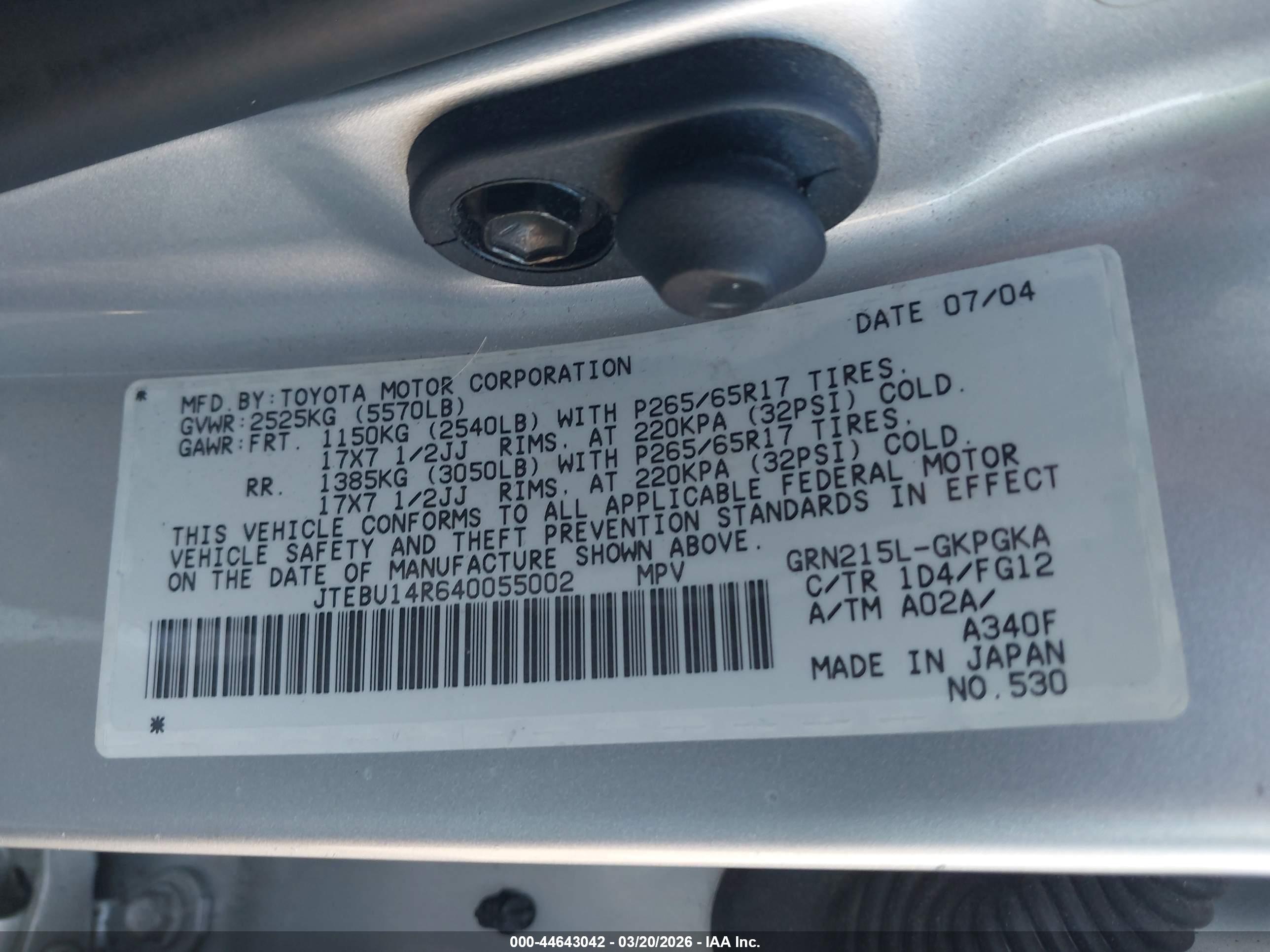 TOYOTA 4RUNNER image 9