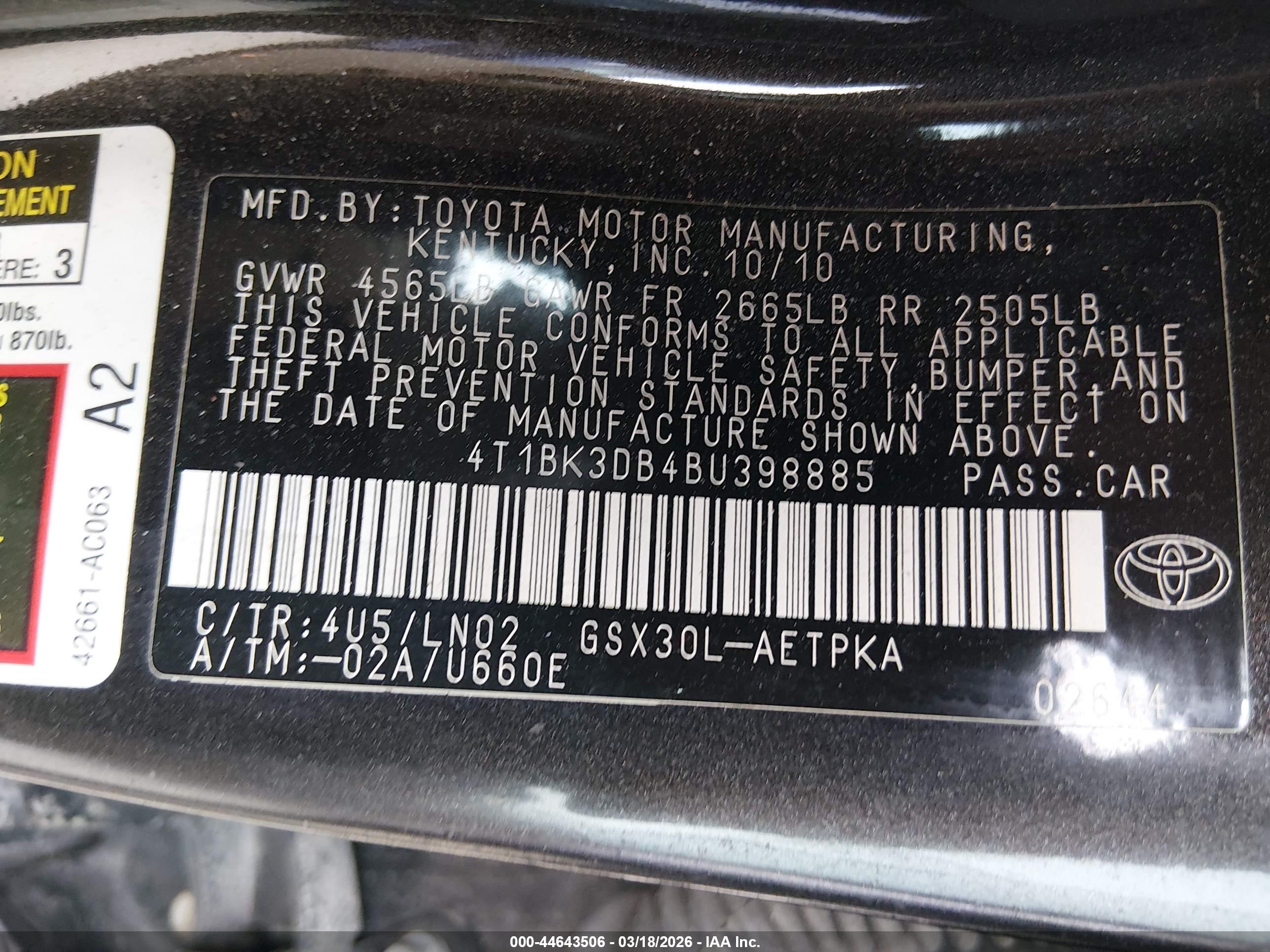TOYOTA AVALON image 9