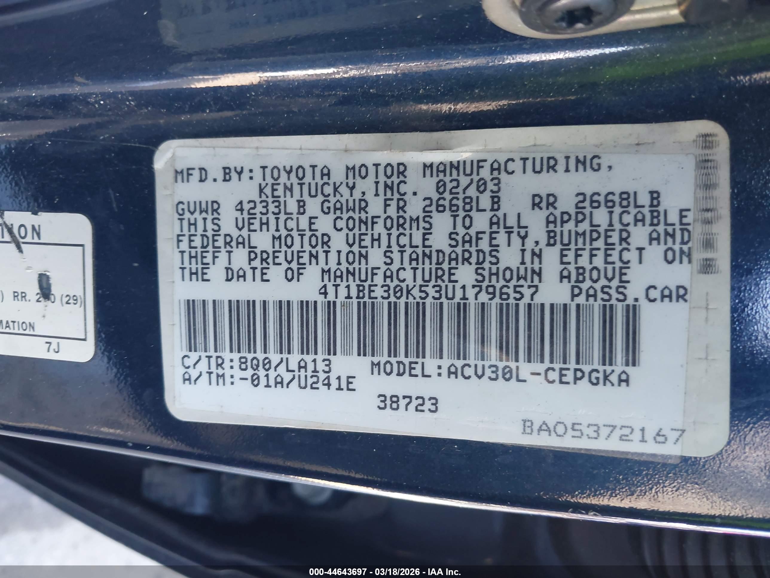 TOYOTA CAMRY image 9