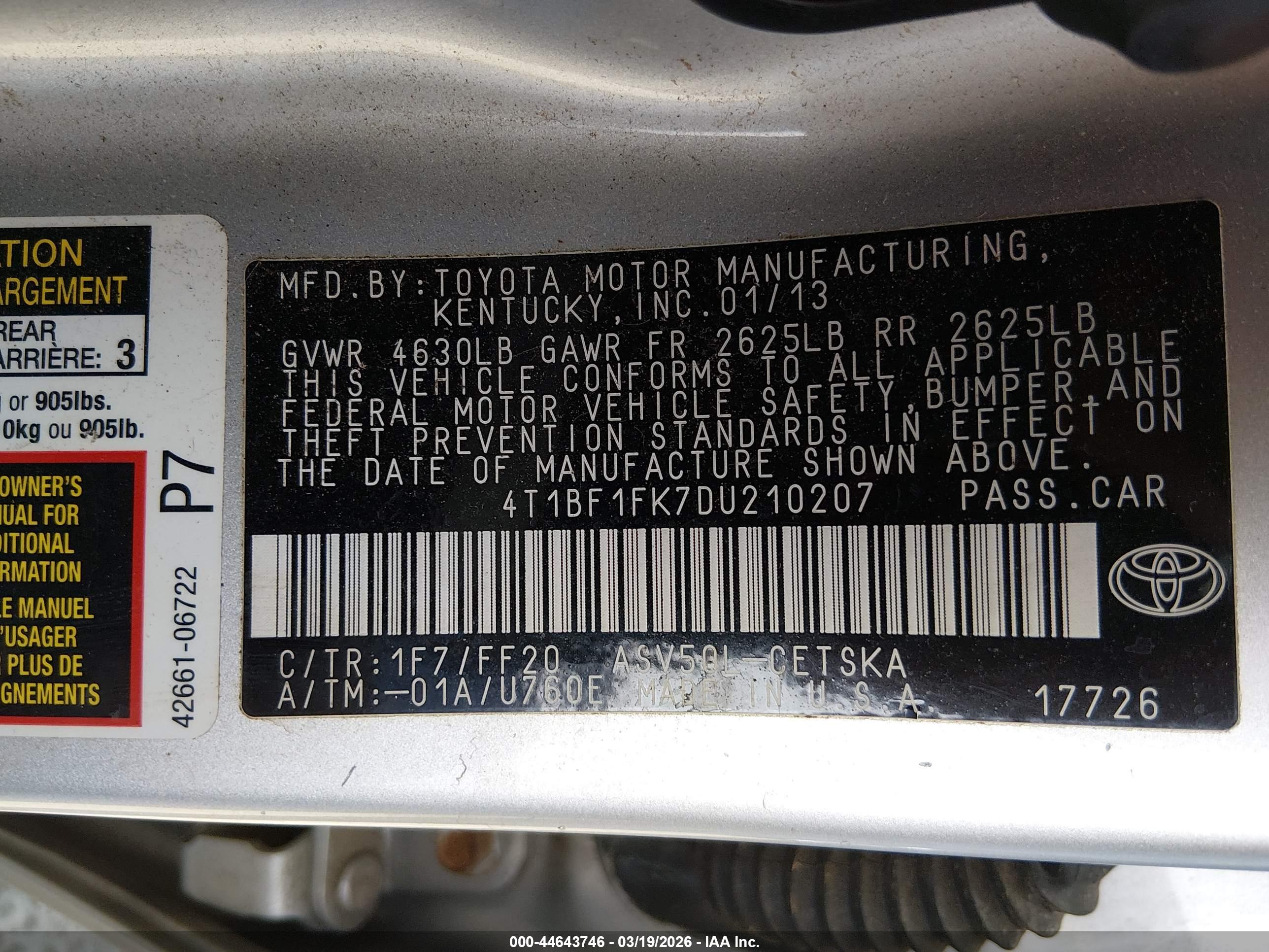 TOYOTA CAMRY image 9