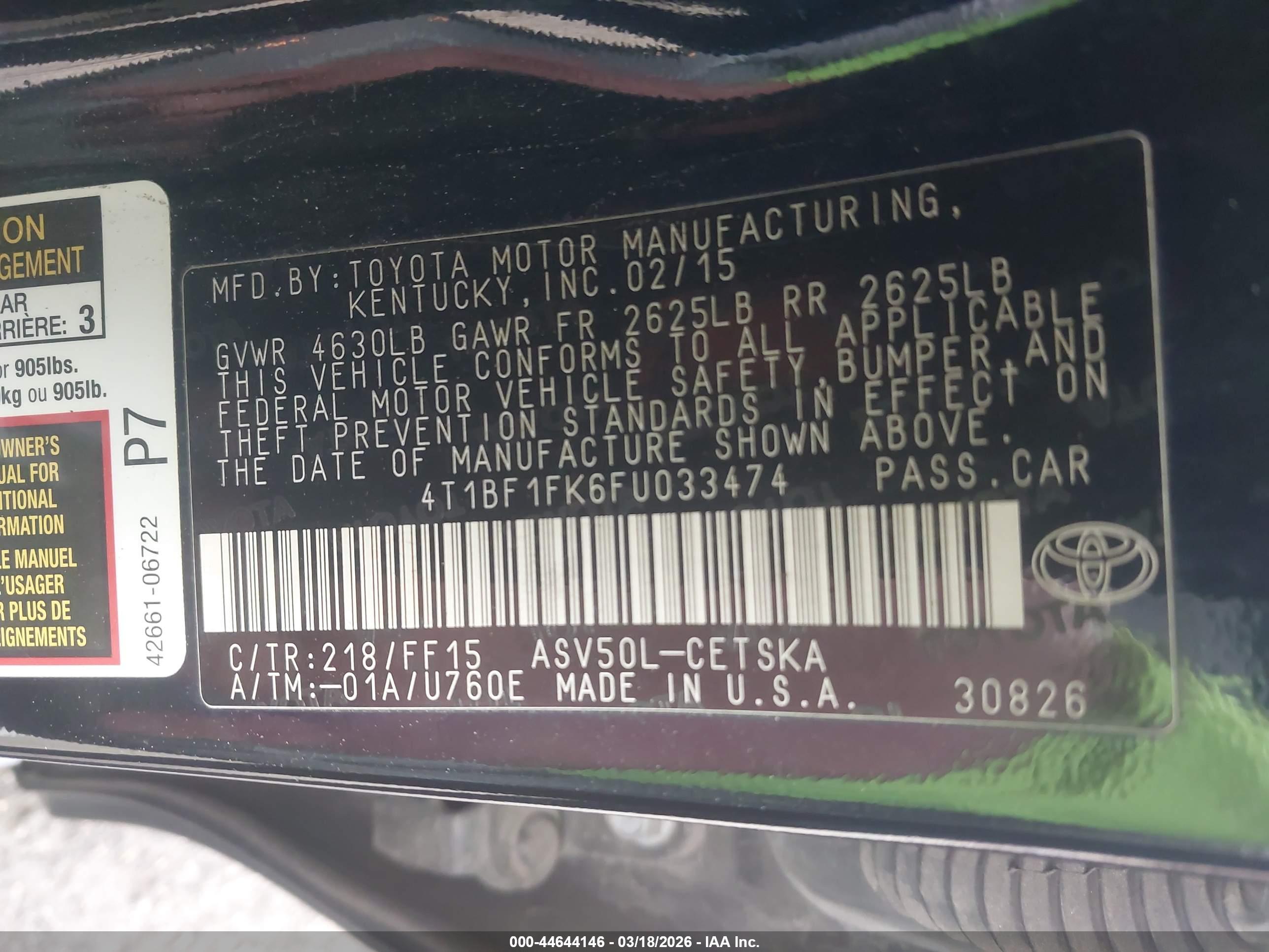 TOYOTA CAMRY image 9