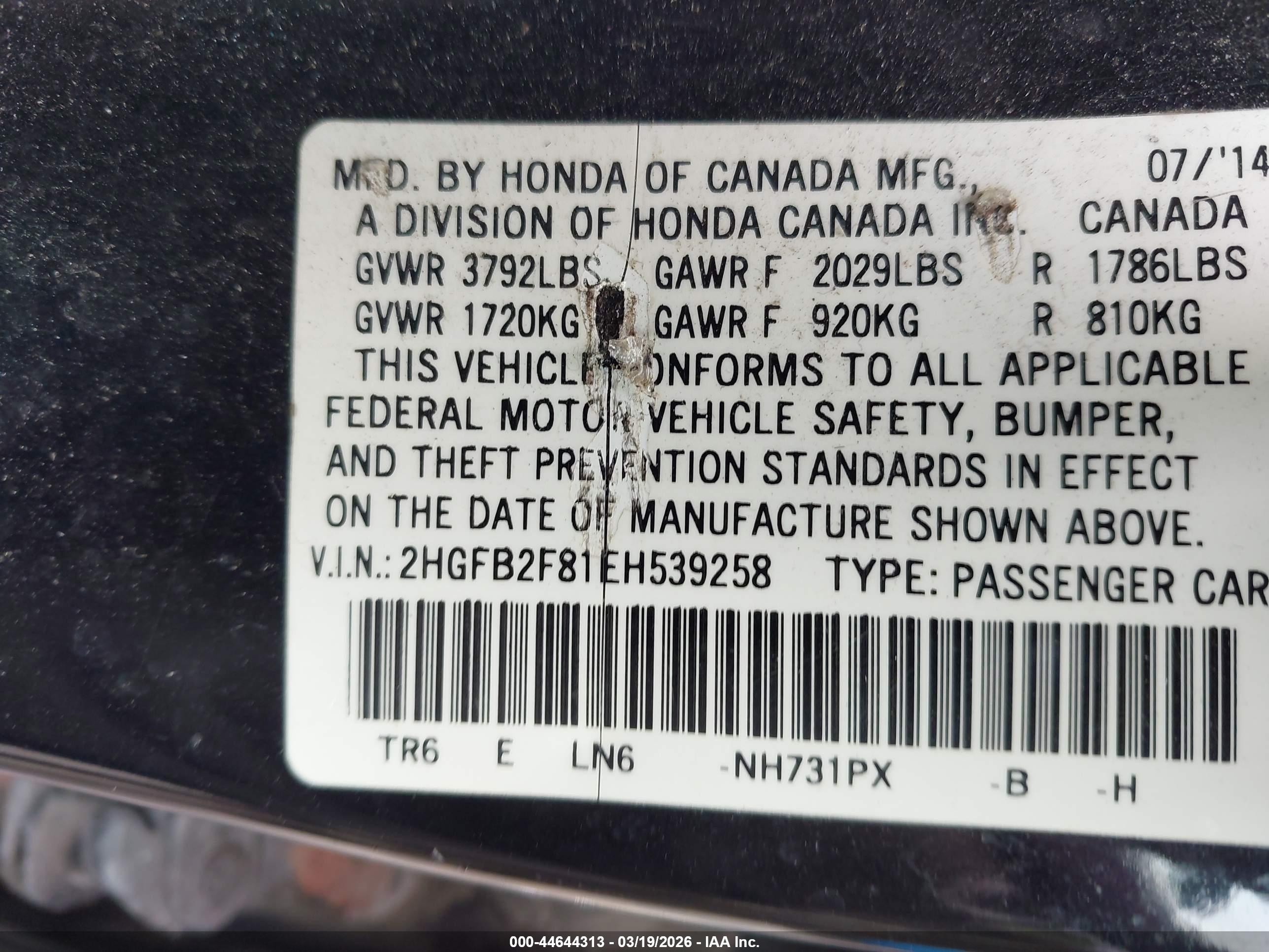 HONDA CIVIC image 9