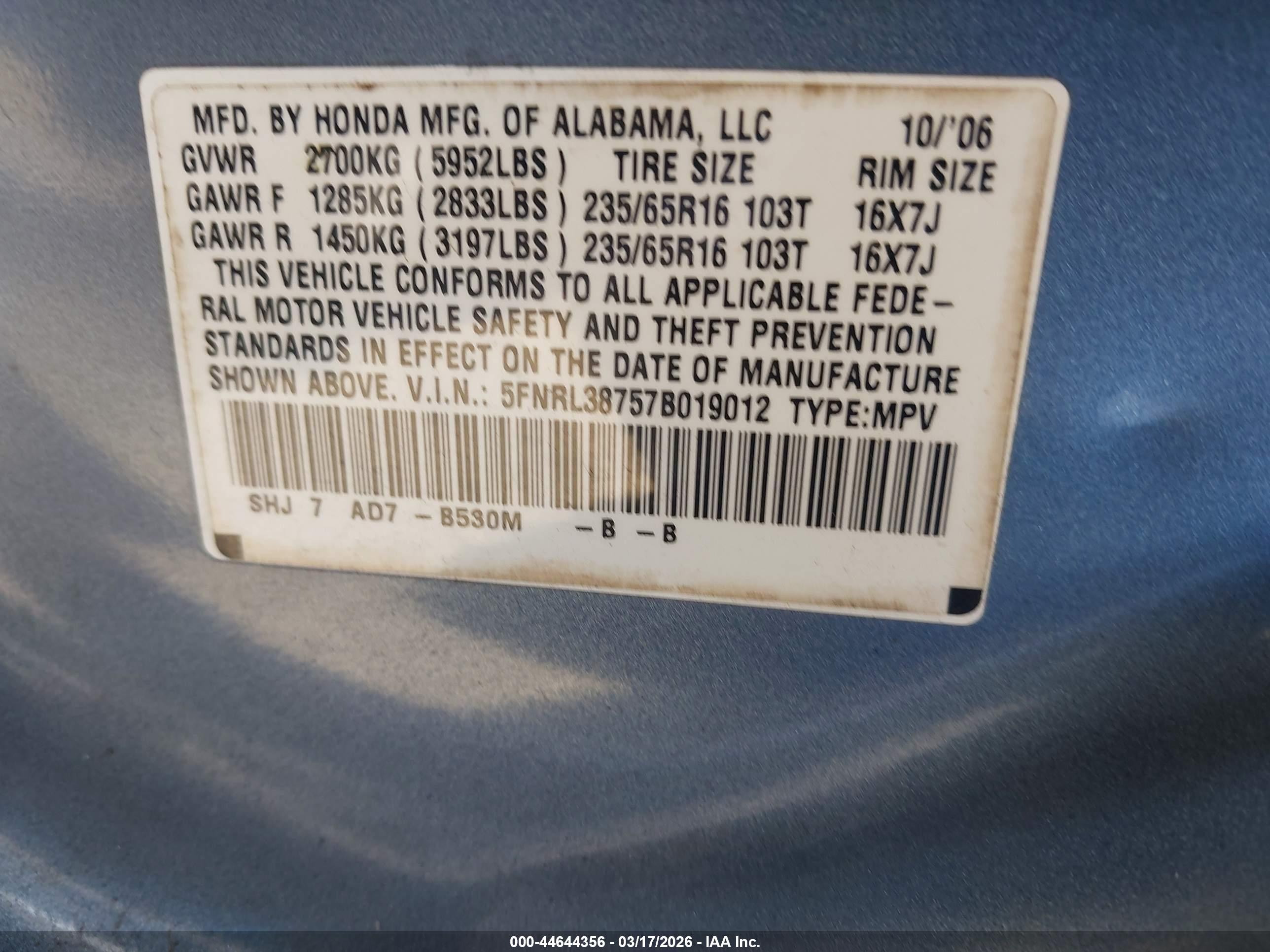HONDA ODYSSEY image 9