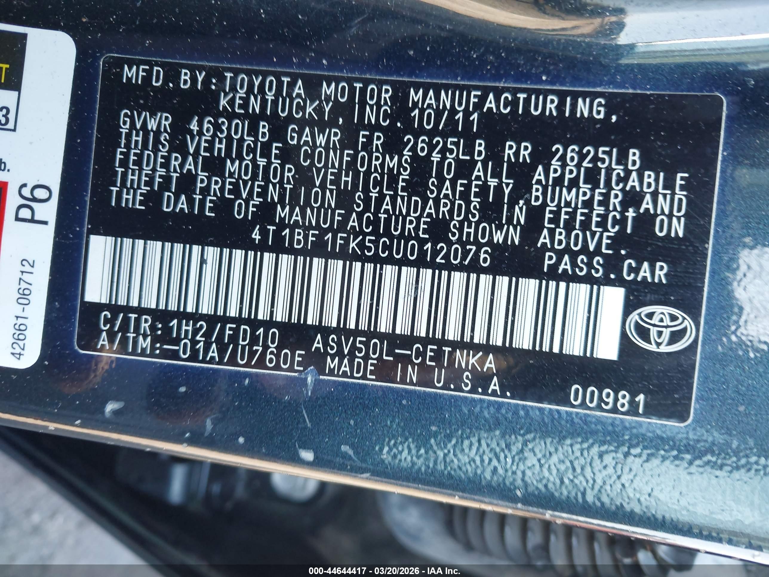 TOYOTA CAMRY image 9