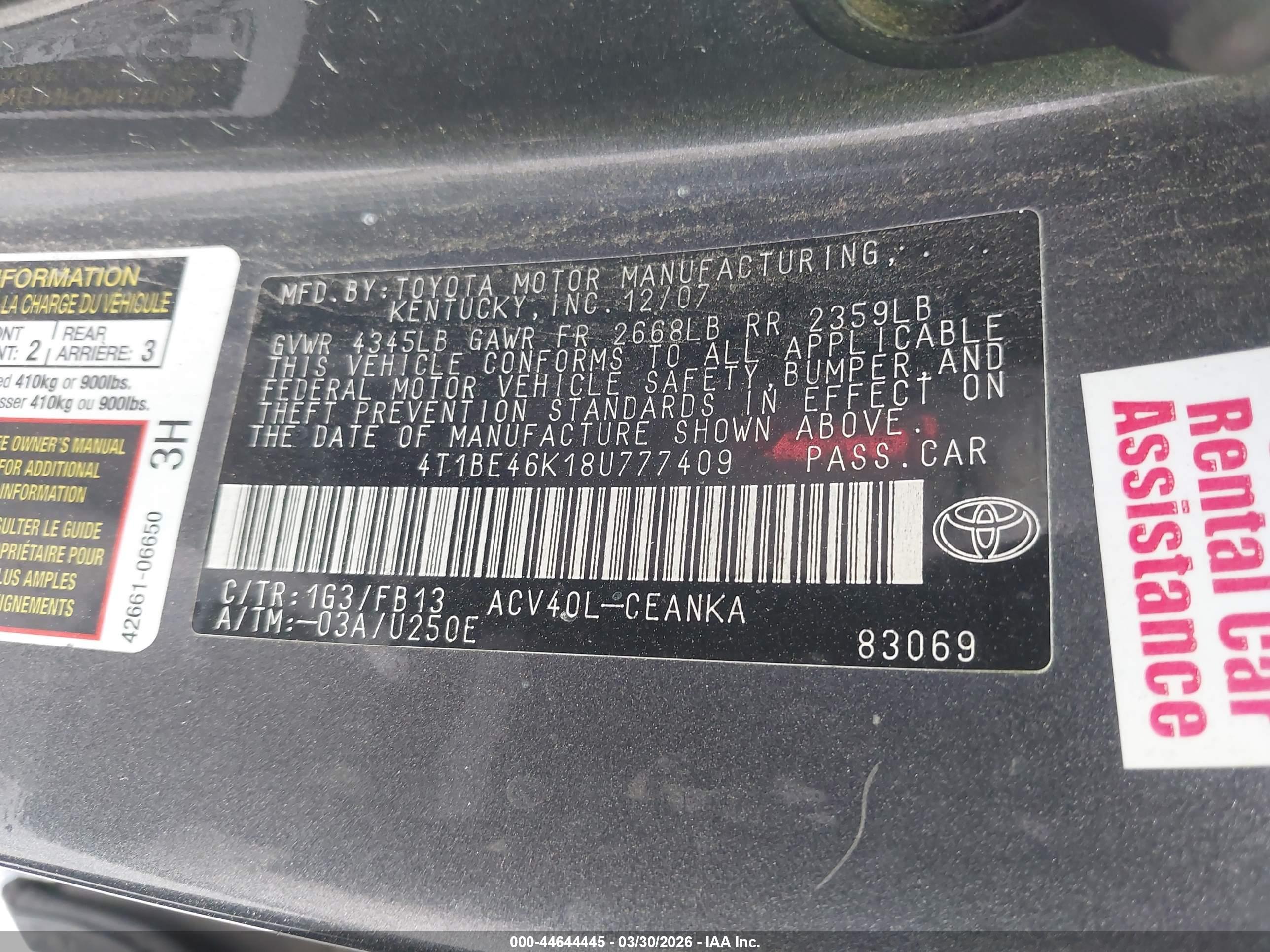 TOYOTA CAMRY image 9