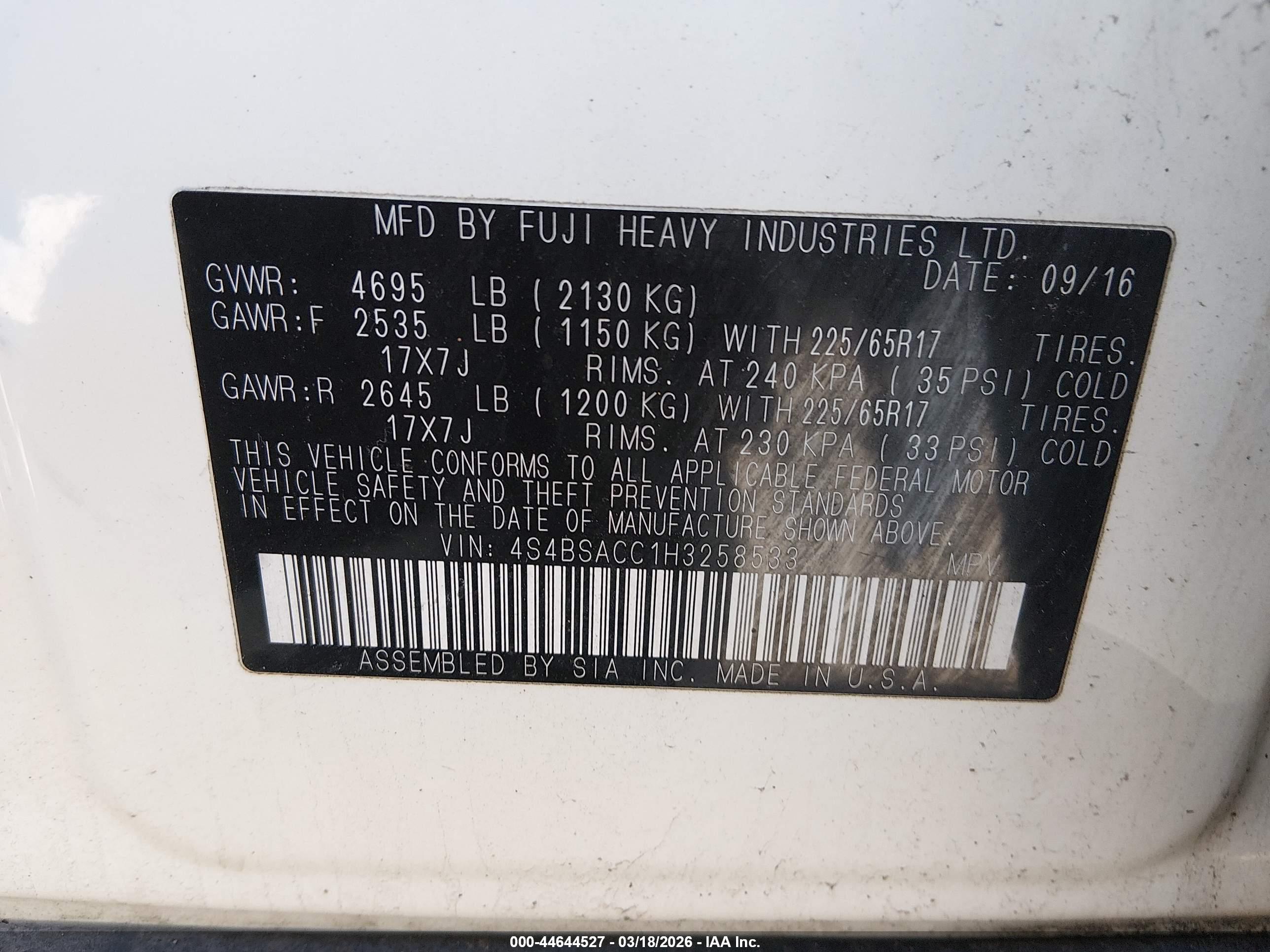 SUBARU OUTBACK image 9