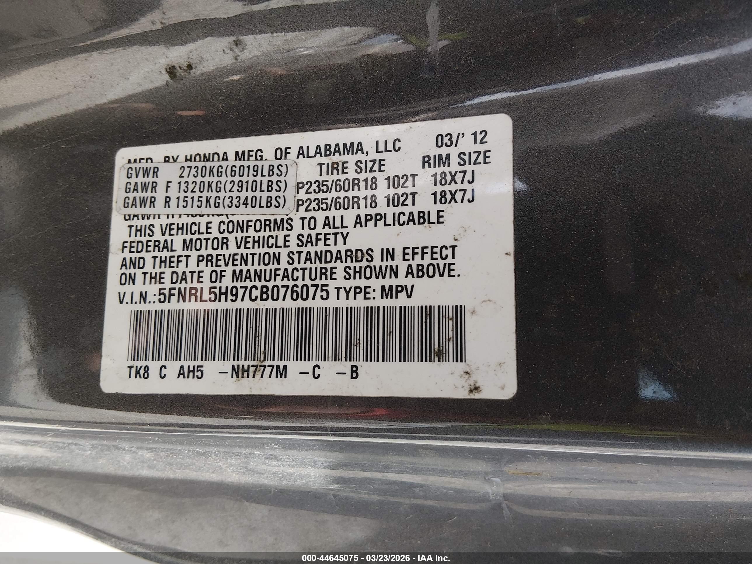 HONDA ODYSSEY image 9