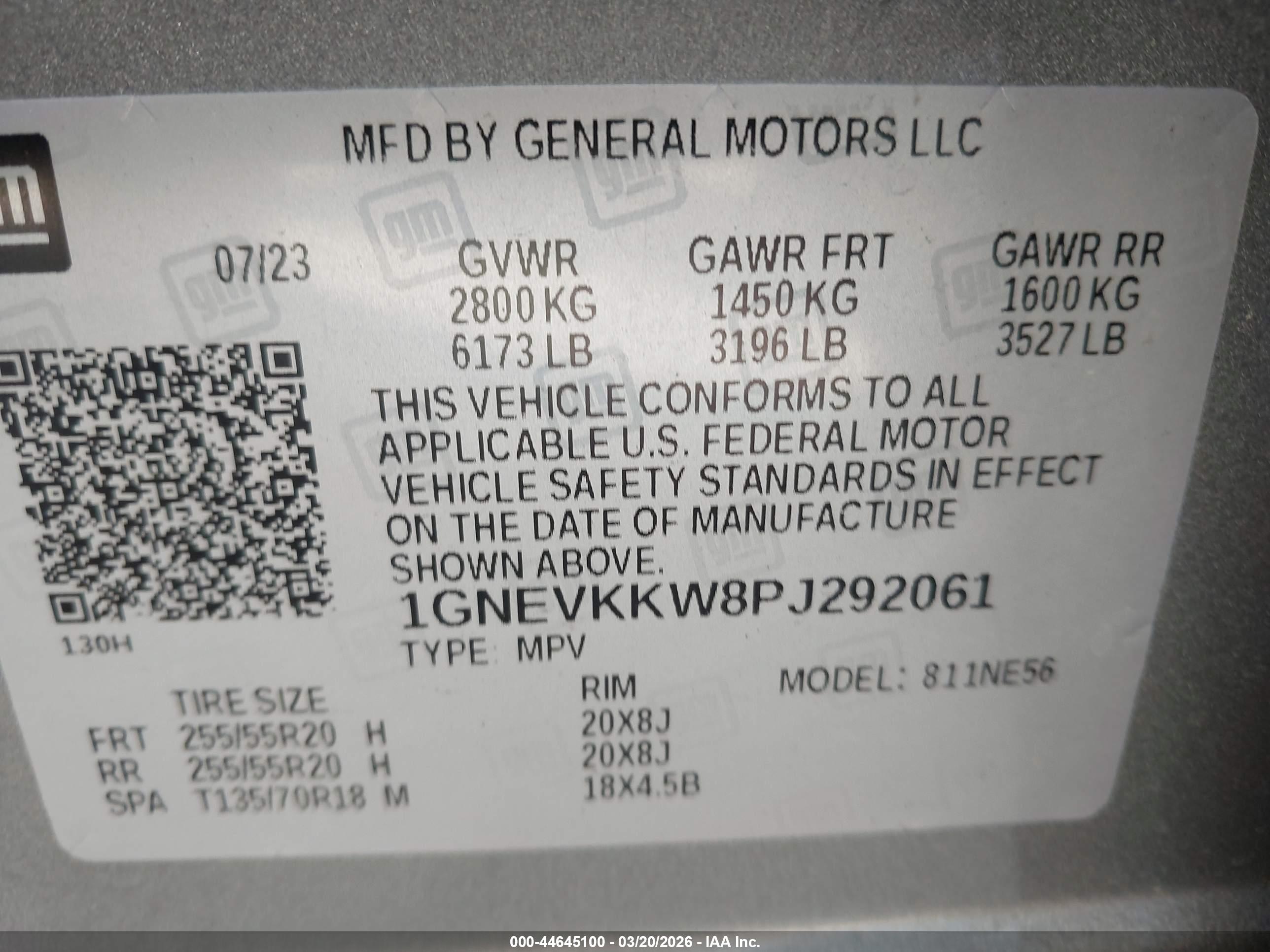 CHEVROLET TRAVERSE image 9