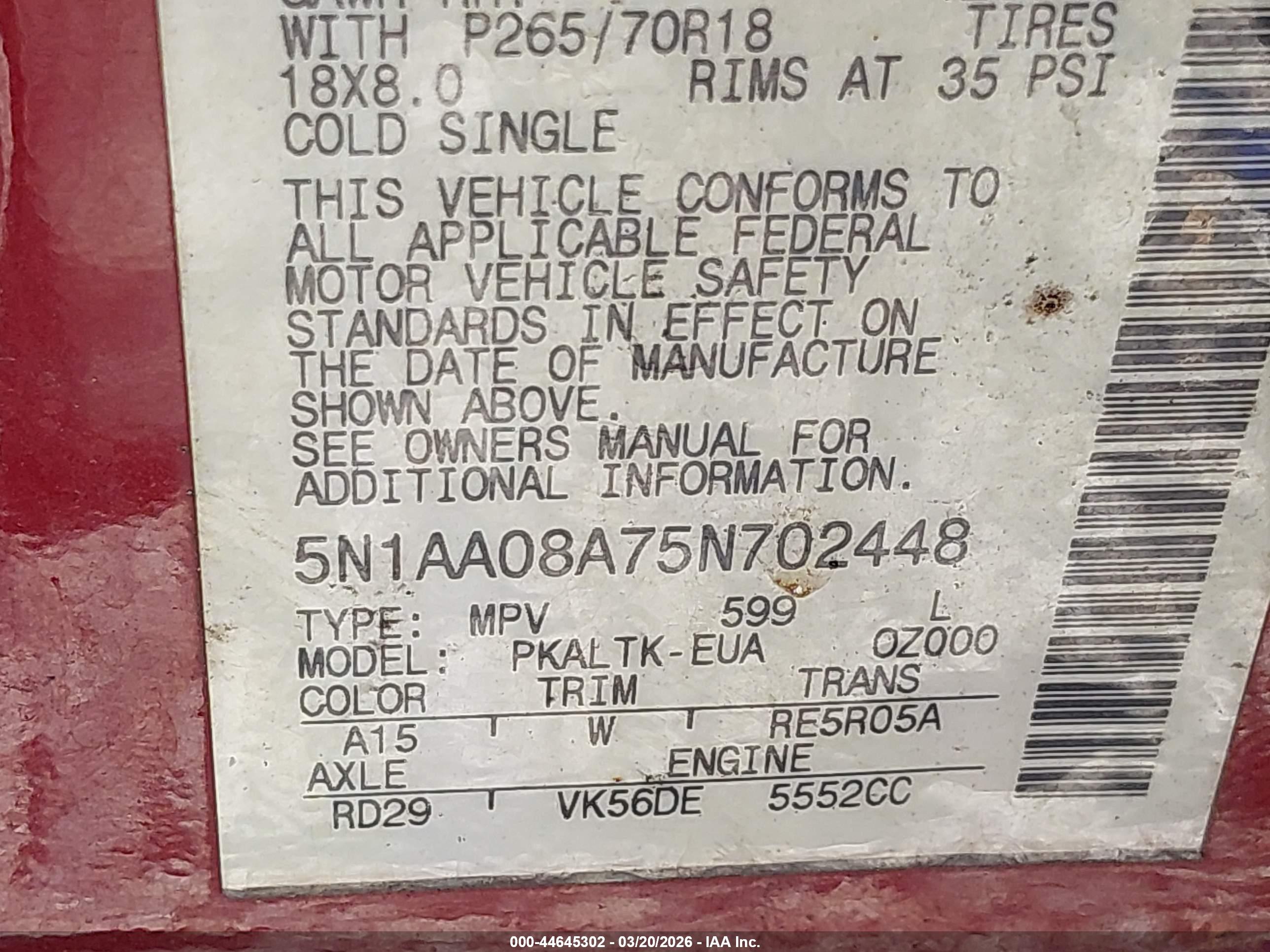 NISSAN ARMADA image 9